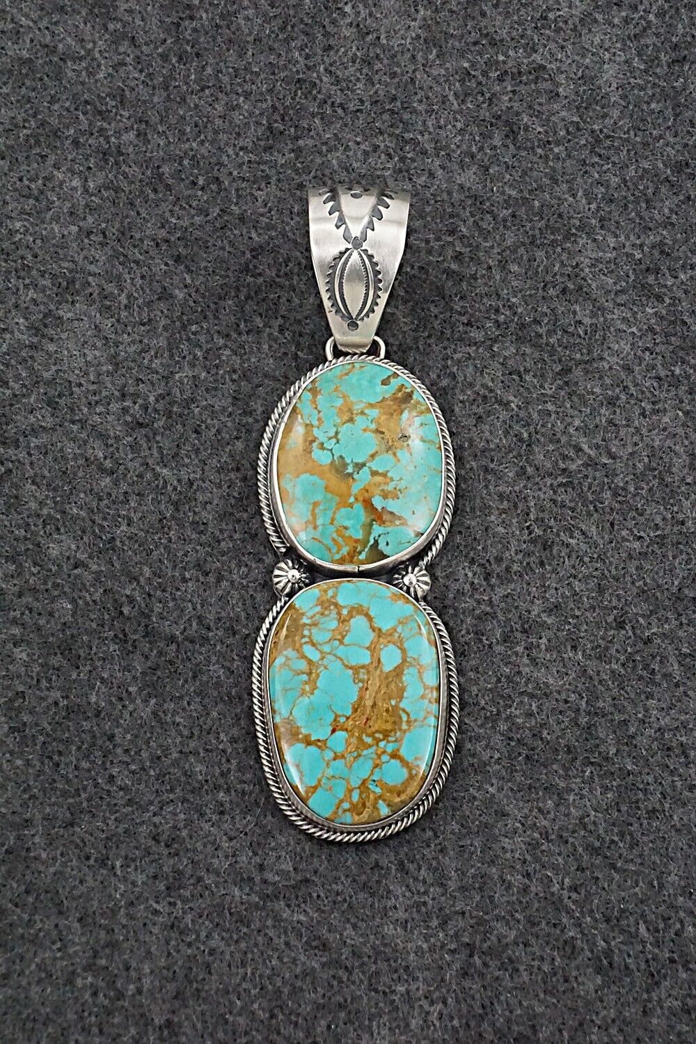 Turquoise & Sterling Silver Pendant - Darrin Livingston