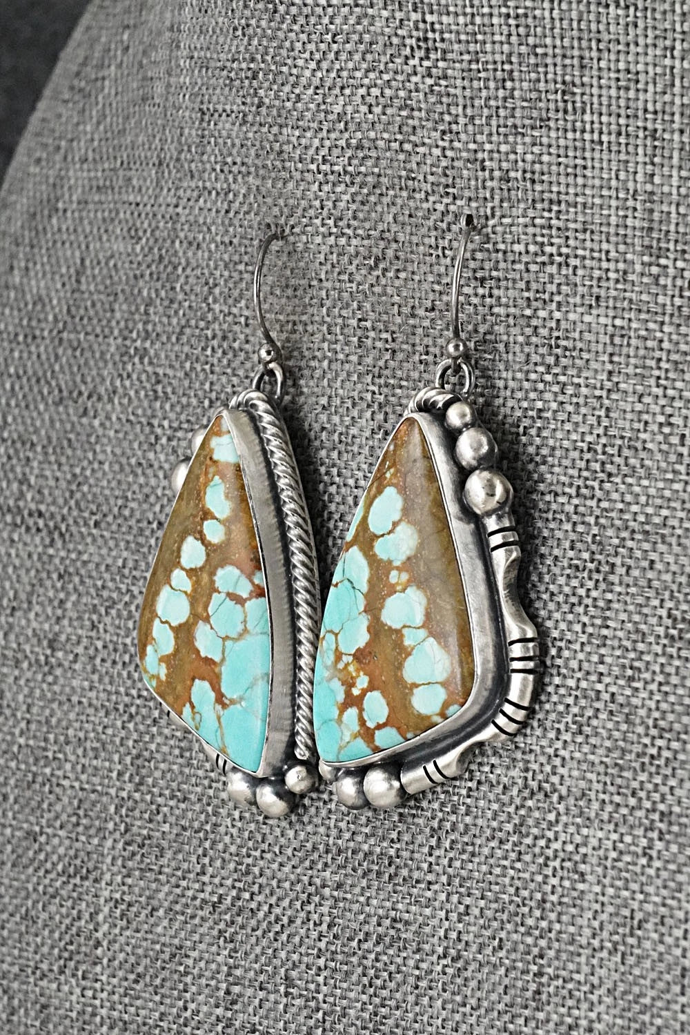 Turquoise & Sterling Silver Necklace and Earrings Set - Paul Livingston