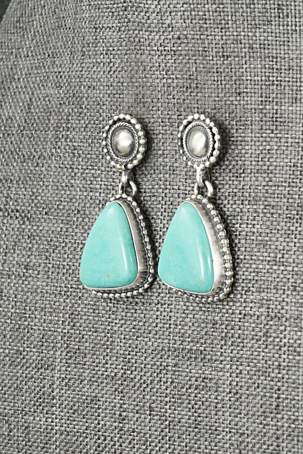 Turquoise & Sterling Silver Earrings - Darrin Livingston
