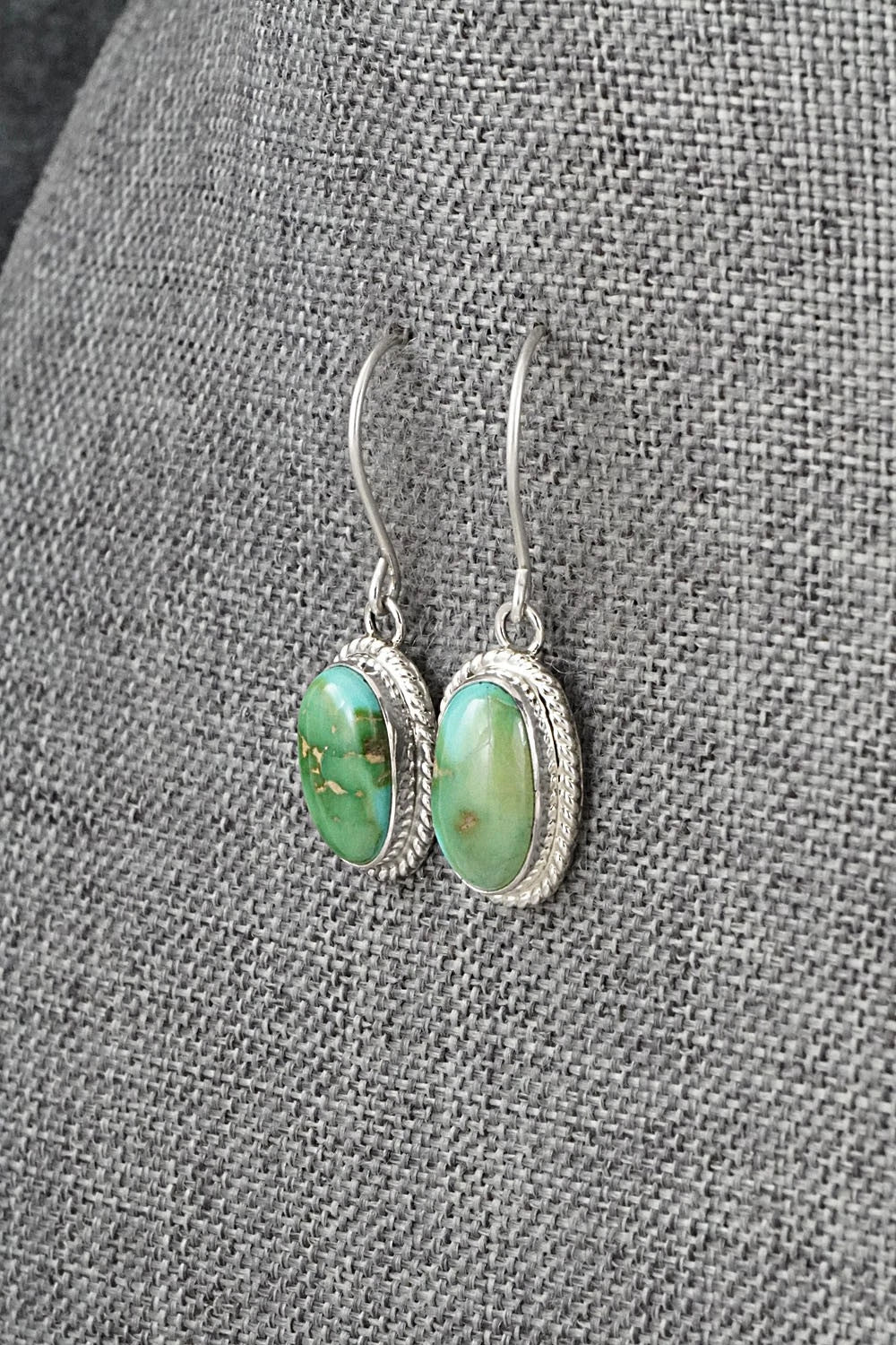 Turquoise & Sterling Silver Earrings - Eugene Gruber