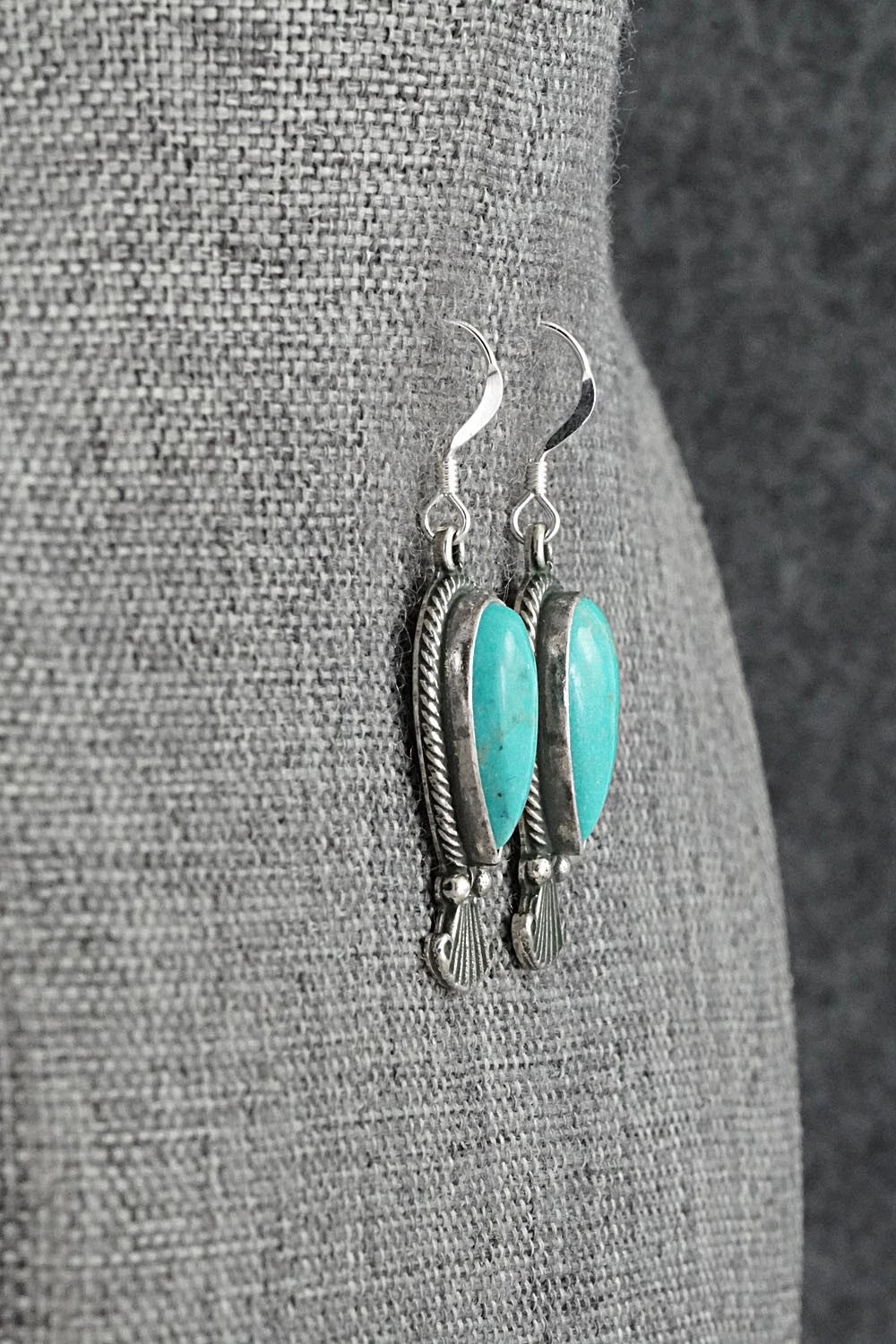 Turquoise & Sterling Silver Earrings - Verley Betone