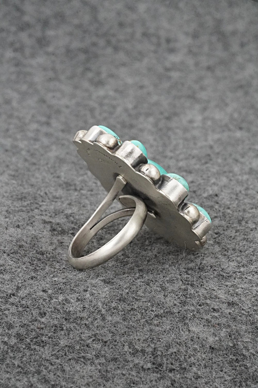 Turquoise & Sterling Silver Ring - Kathleen Livingston - Size Adjustable