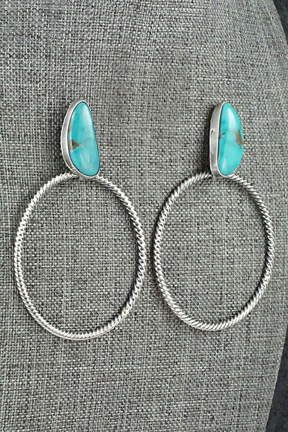 Turquoise & Sterling Silver Earrings - Verley Betone