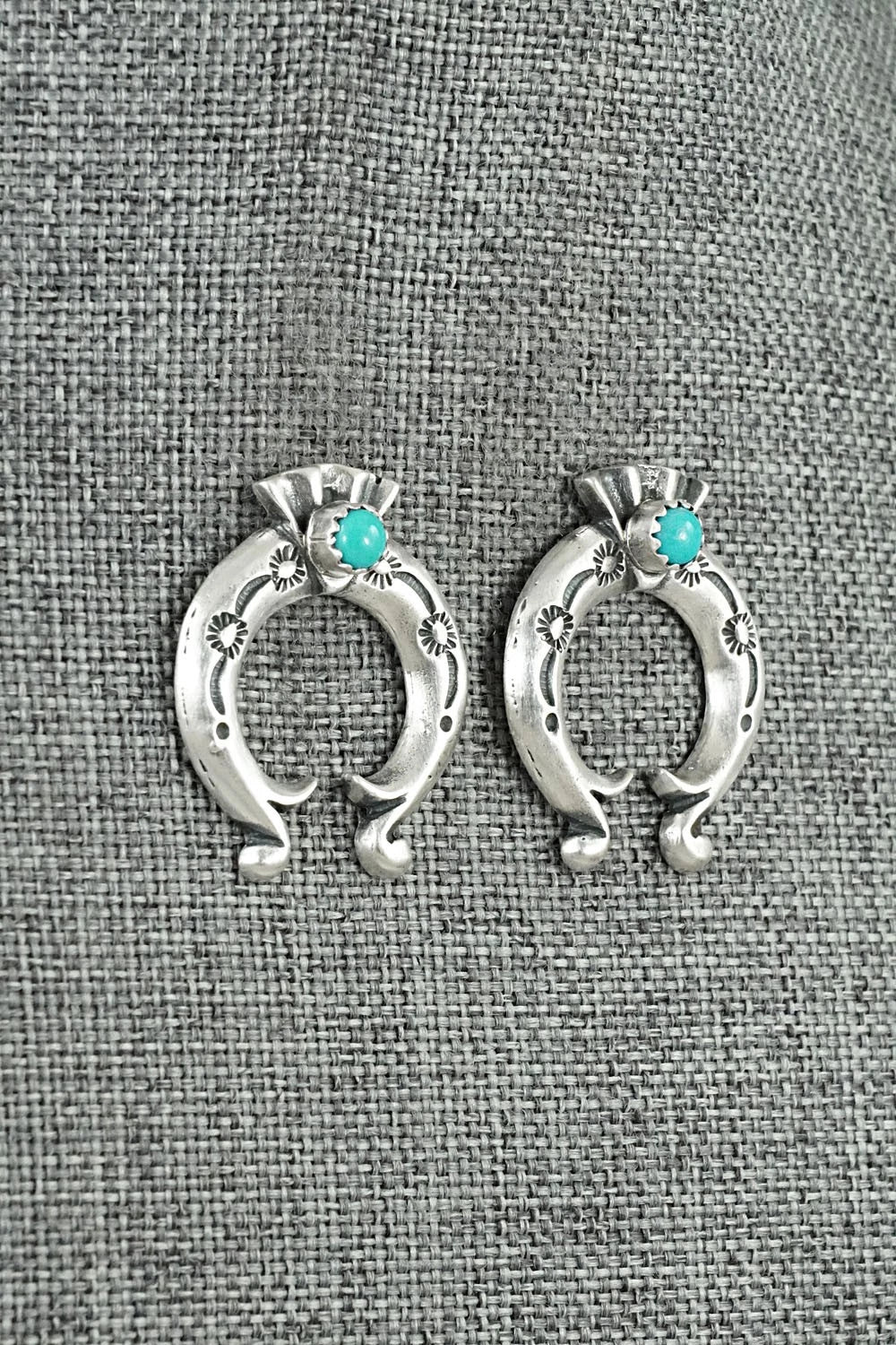 Turquoise & Sterling Silver Earrings - Adrienne Gordon