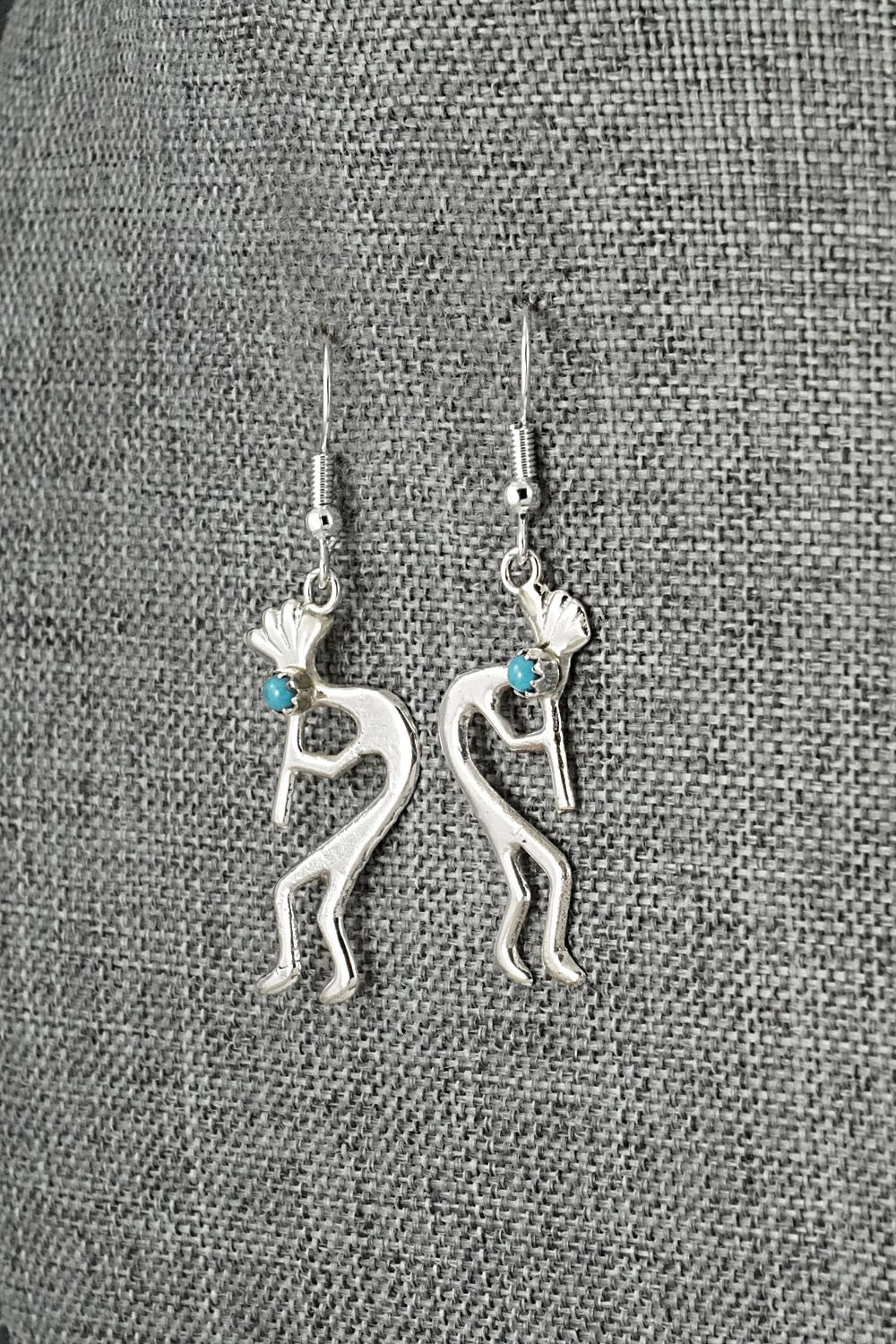 Turquoise and Sterling Silver Earrings - Lorraine Chee