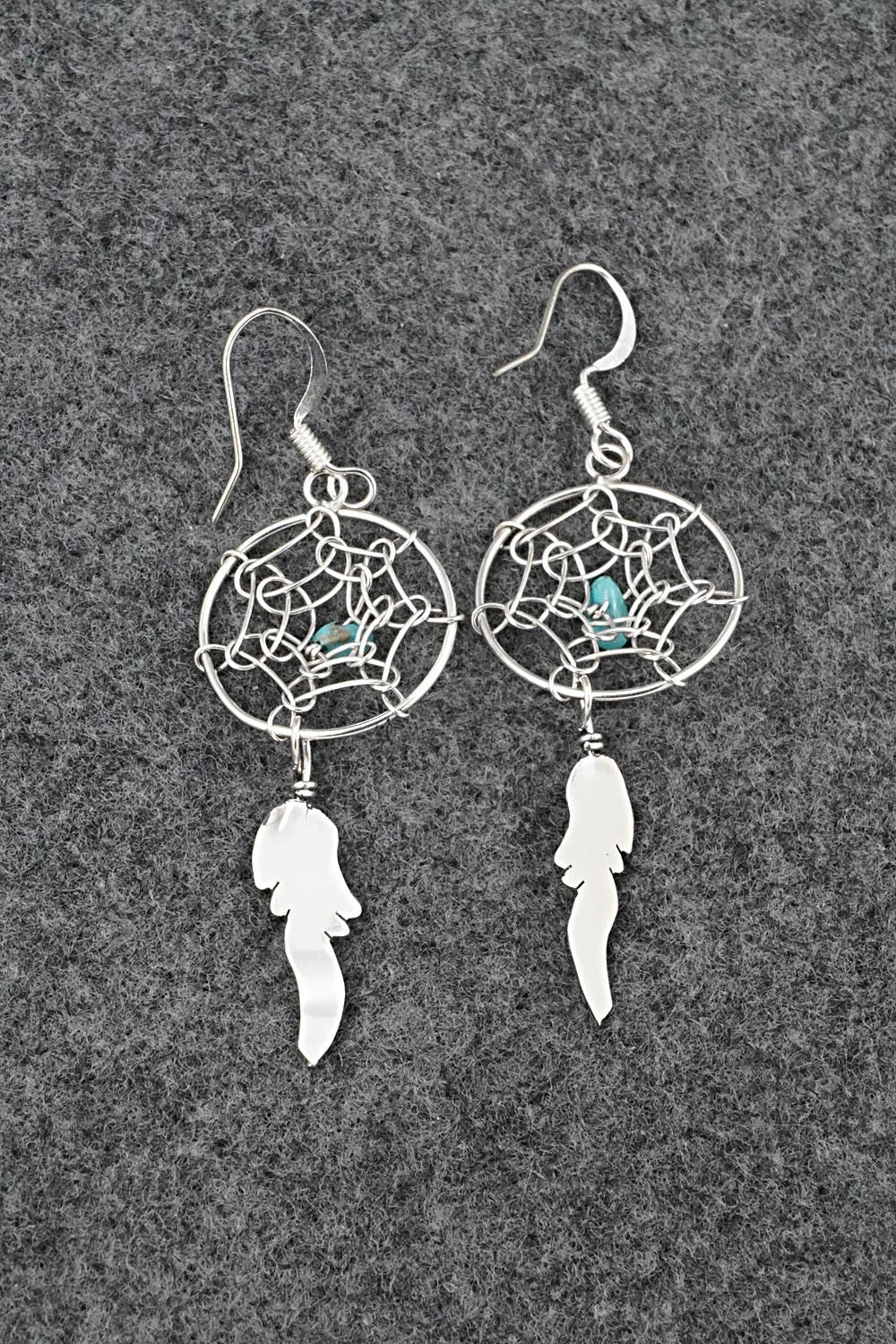 Turquoise & Sterling Silver Earrings - Lorenzo Arviso