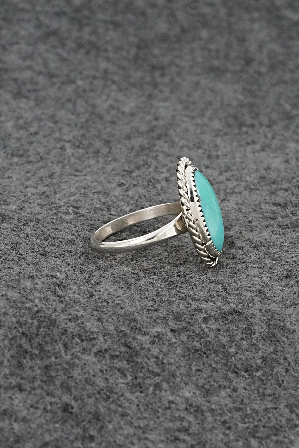 Turquoise & Sterling Silver Ring - Darius Arviso - Size 8.25