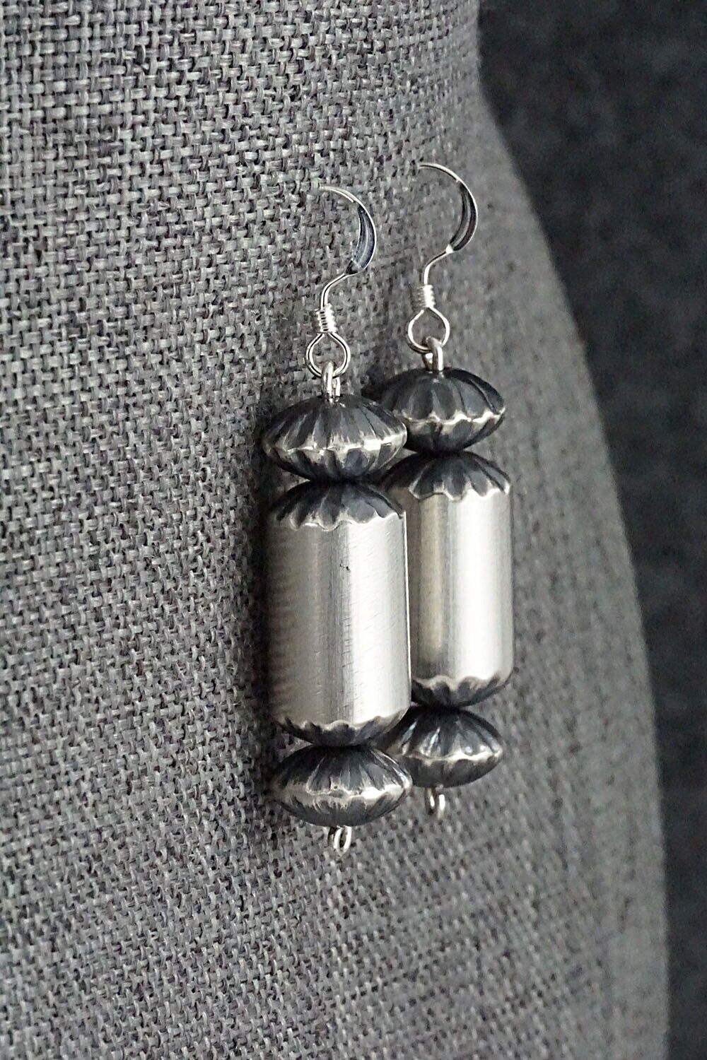 Sterling Silver Navajo Pearl Earrings - Tonisha Haley