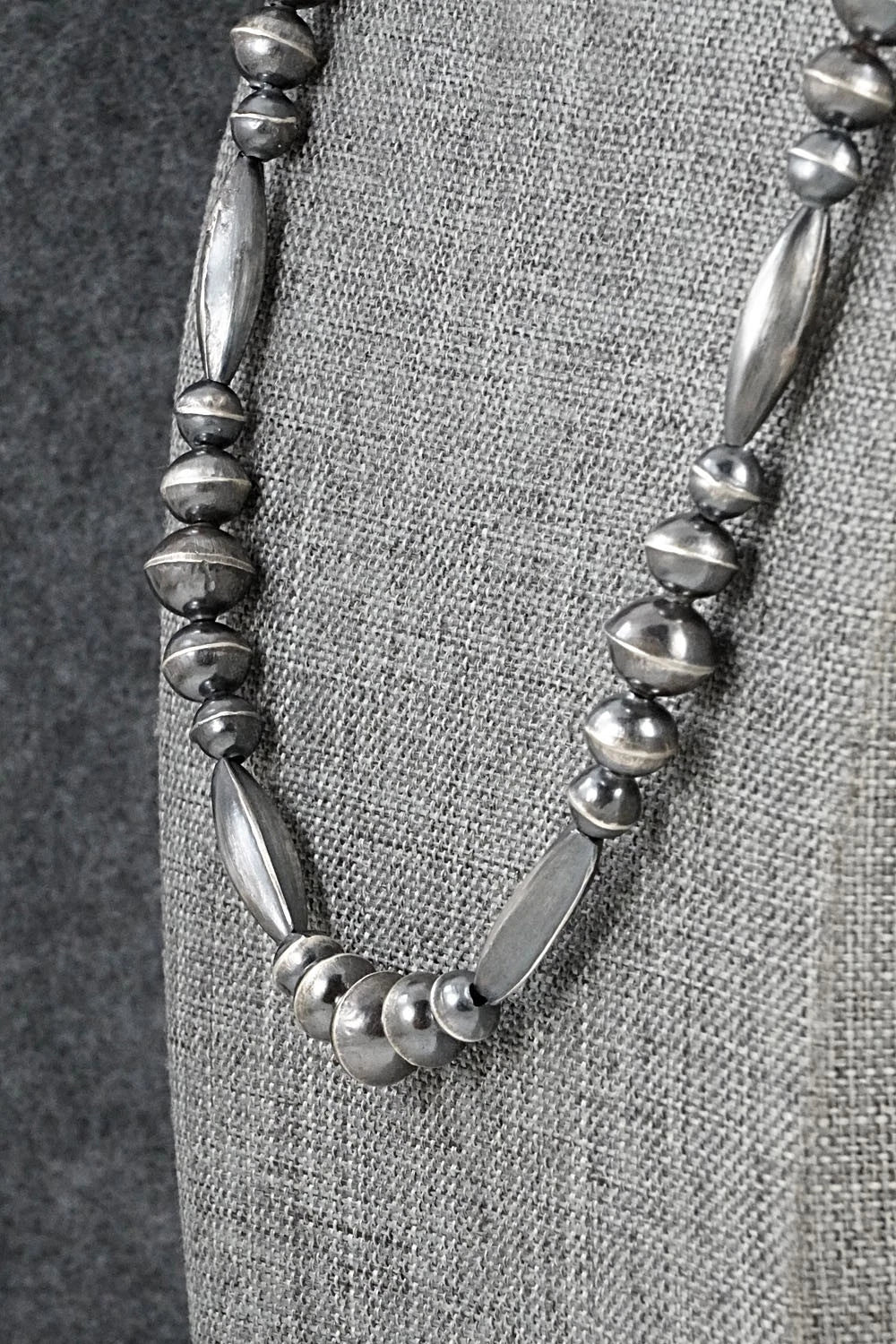 Sterling Silver Navajo Pearl Necklace 20" - Vintage