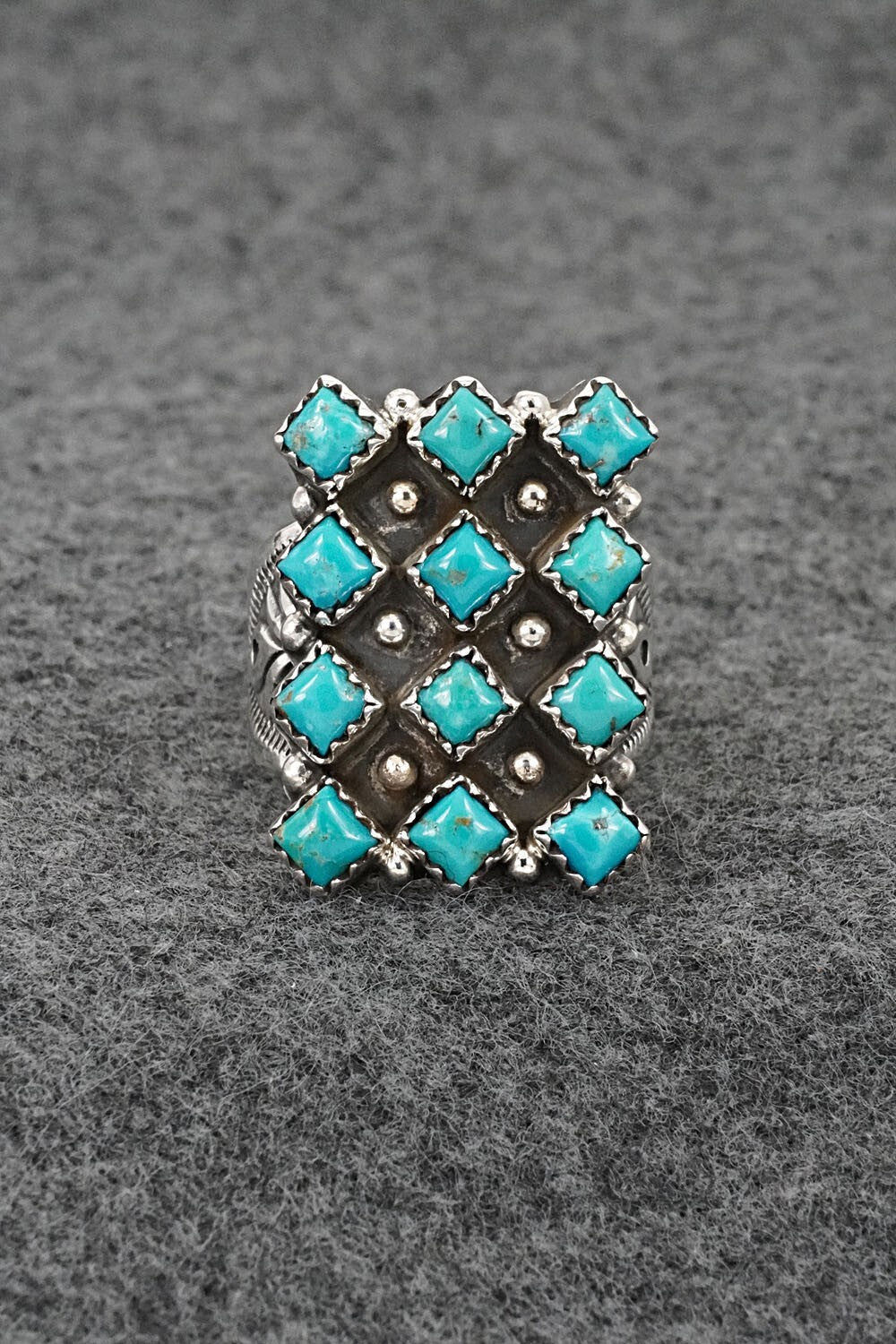 Turquoise & Sterling Silver Ring - Verley Betone - Size 8.5