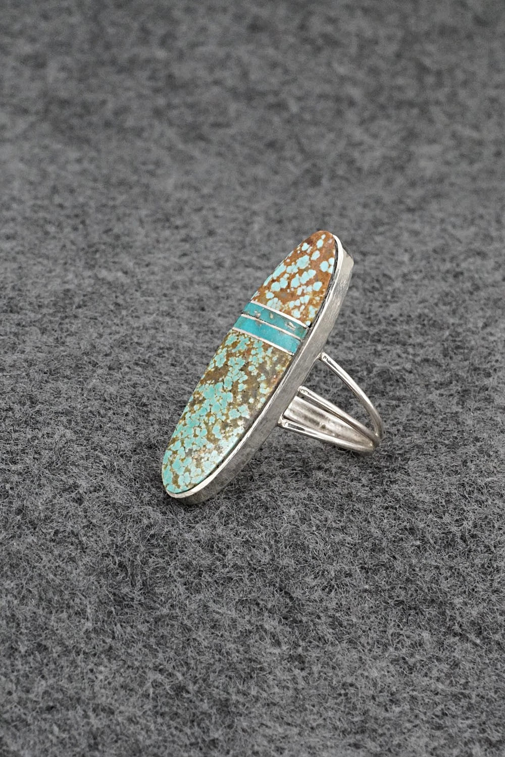 Turquoise & Sterling Silver Ring - Harold Smith - Size 7