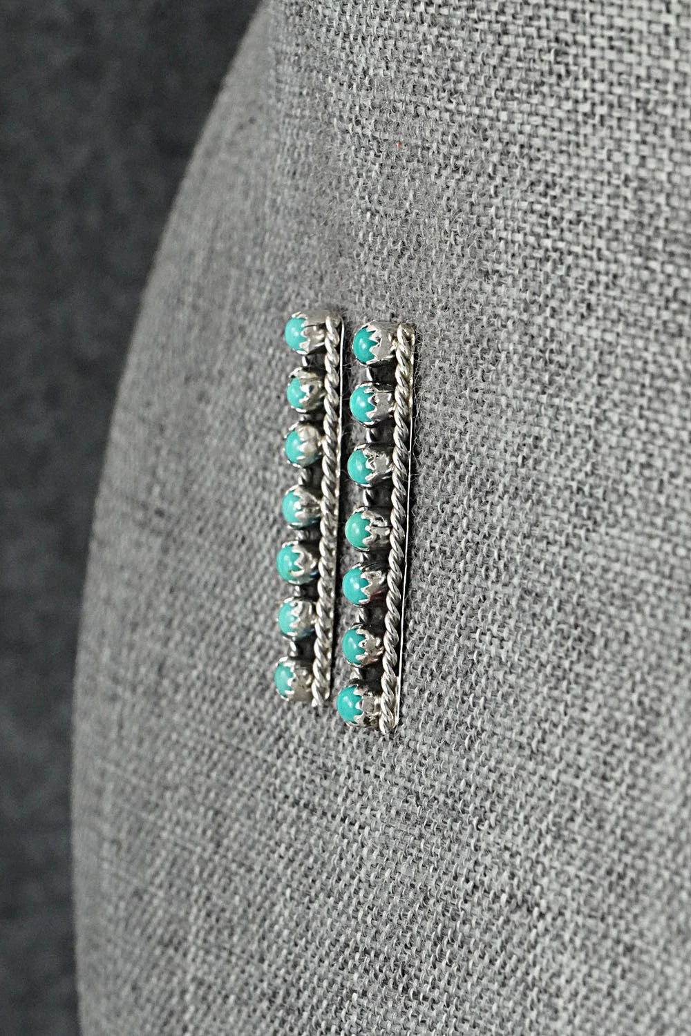 Turquoise & Sterling Silver Earrings - Dominic Duboise