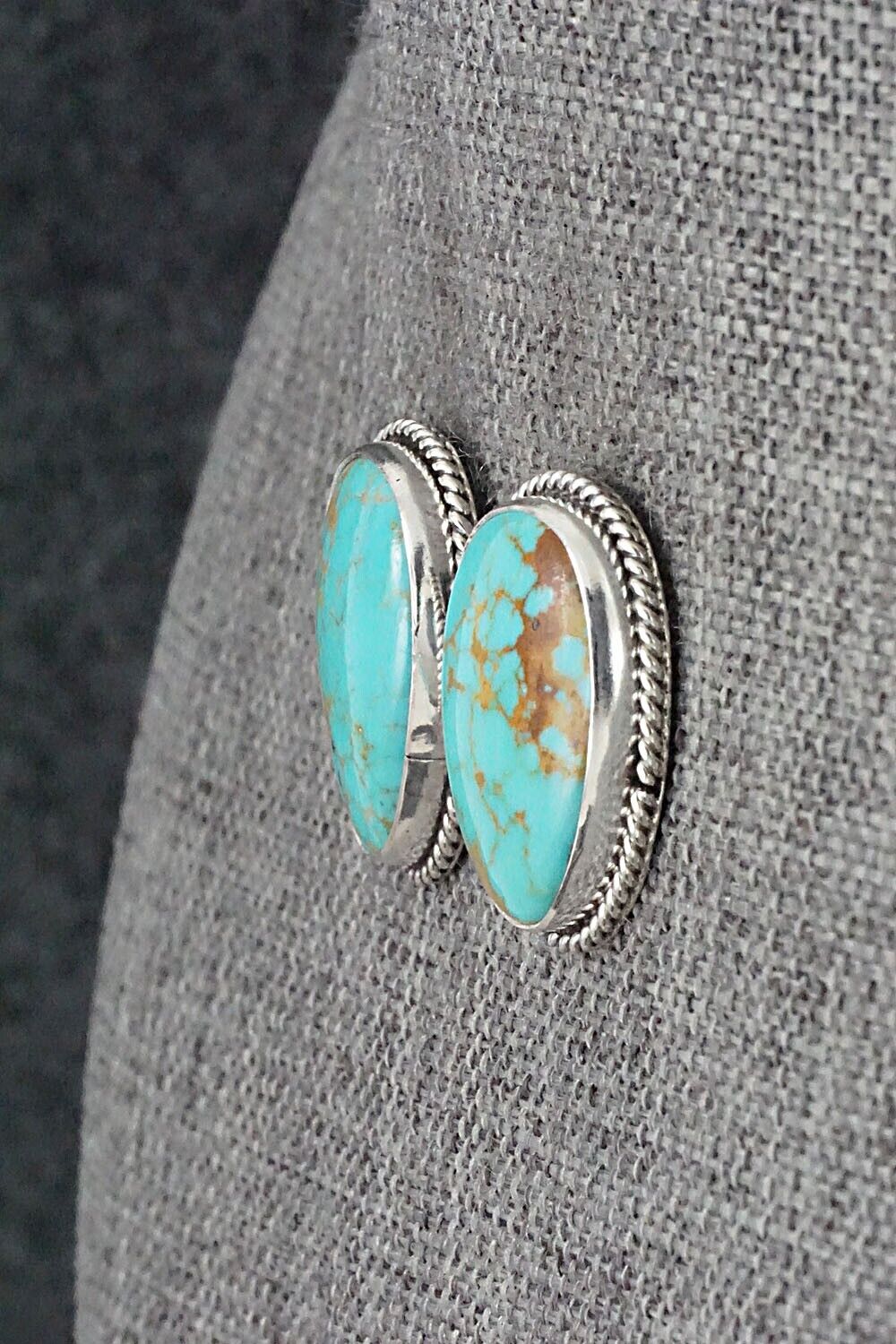 Turquoise & Sterling Silver Earrings - Marco Begaye
