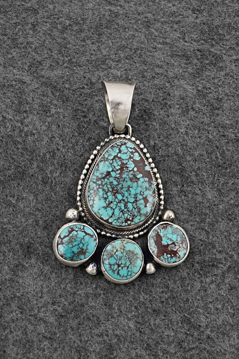 Turquoise & Sterling Silver Pendant and Earrings Set - Bobby Johnson