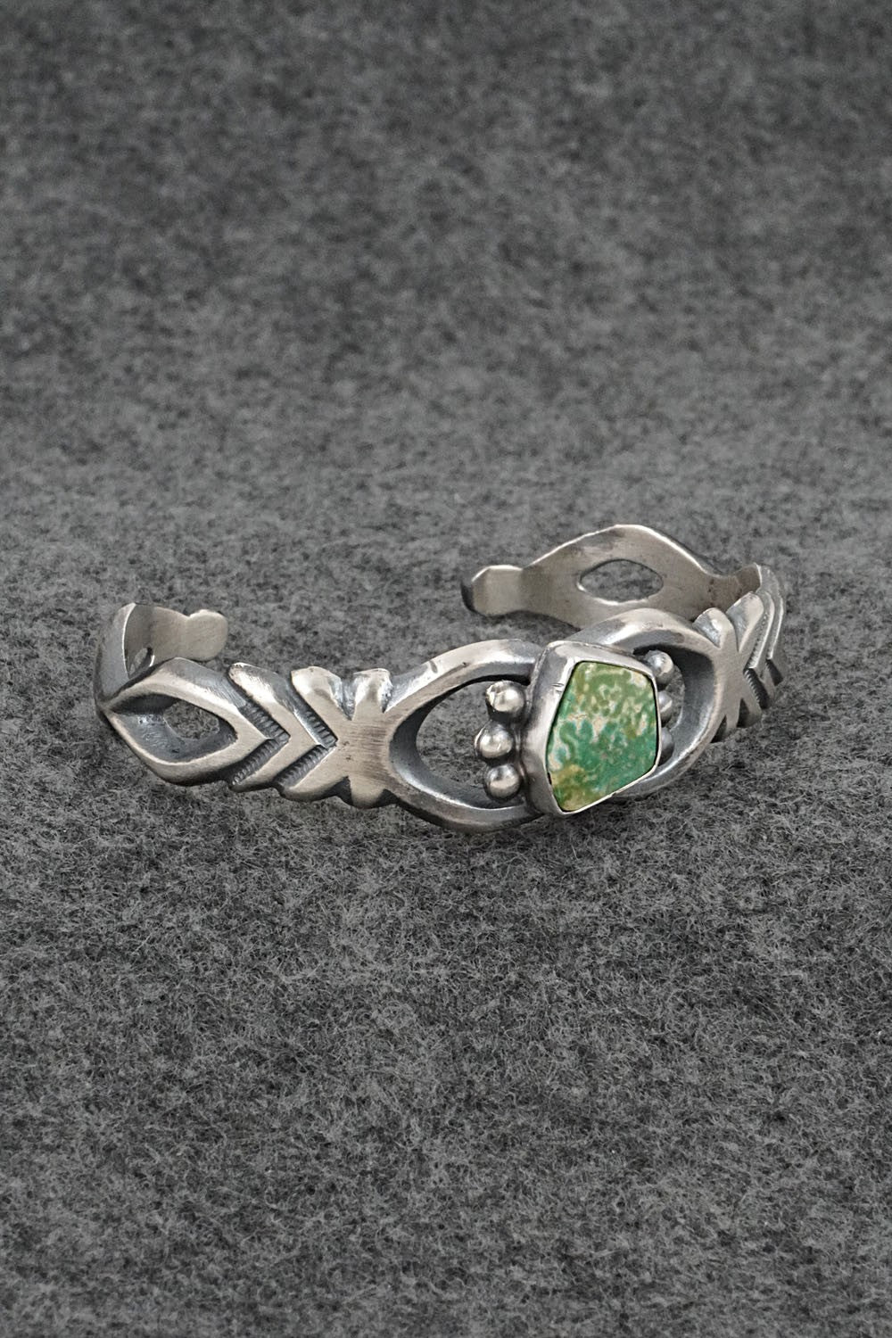 Turquoise & Sterling Silver Bracelet - Harrison Bitsue