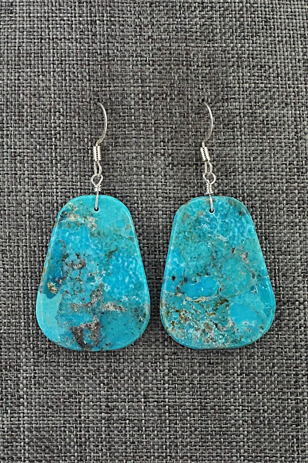 Turquoise & Sterling Silver Earrings - Lupe Lovato