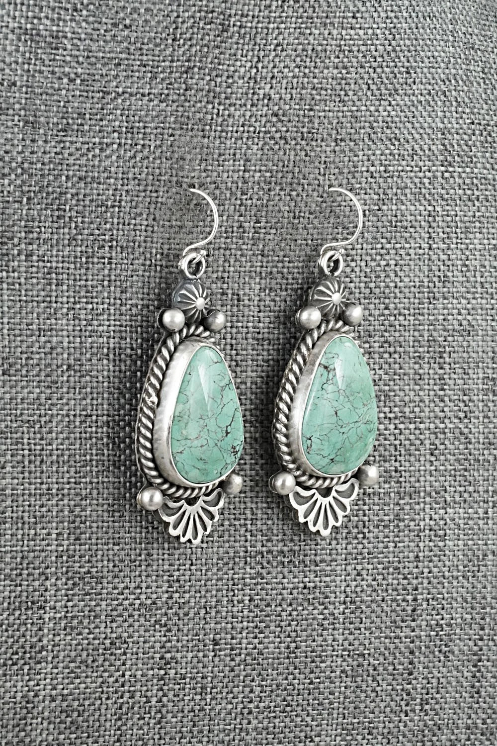 Turquoise & Sterling Silver Earrings - Michael Calladitto