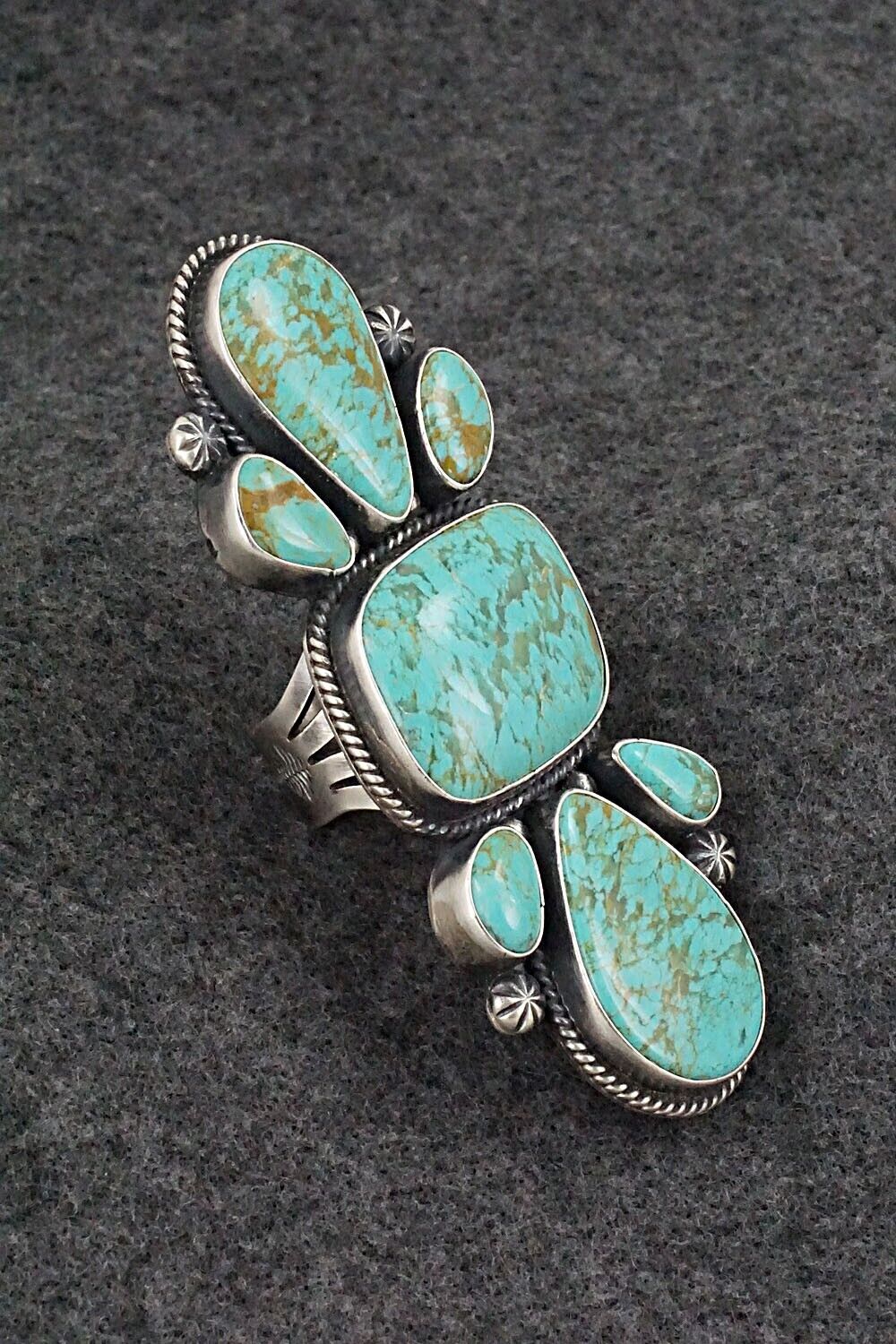 Turquoise & Sterling Silver Ring - Annie Hoskie - 7.5