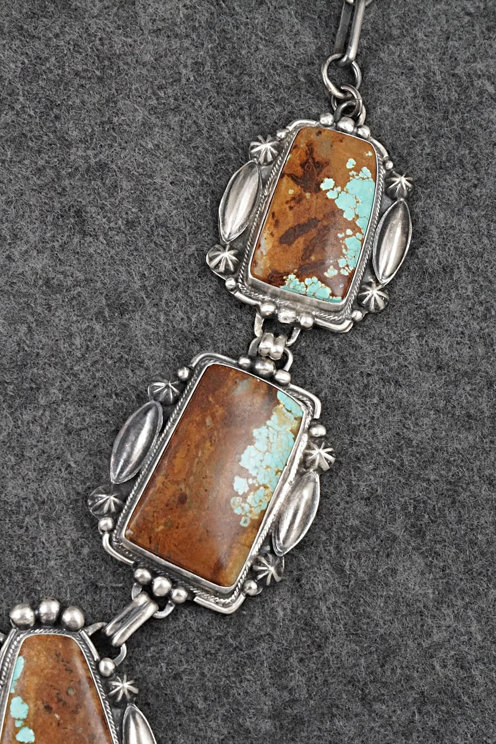 Turquoise & Sterling Silver Necklace and Earrings Set - Bob Becenti