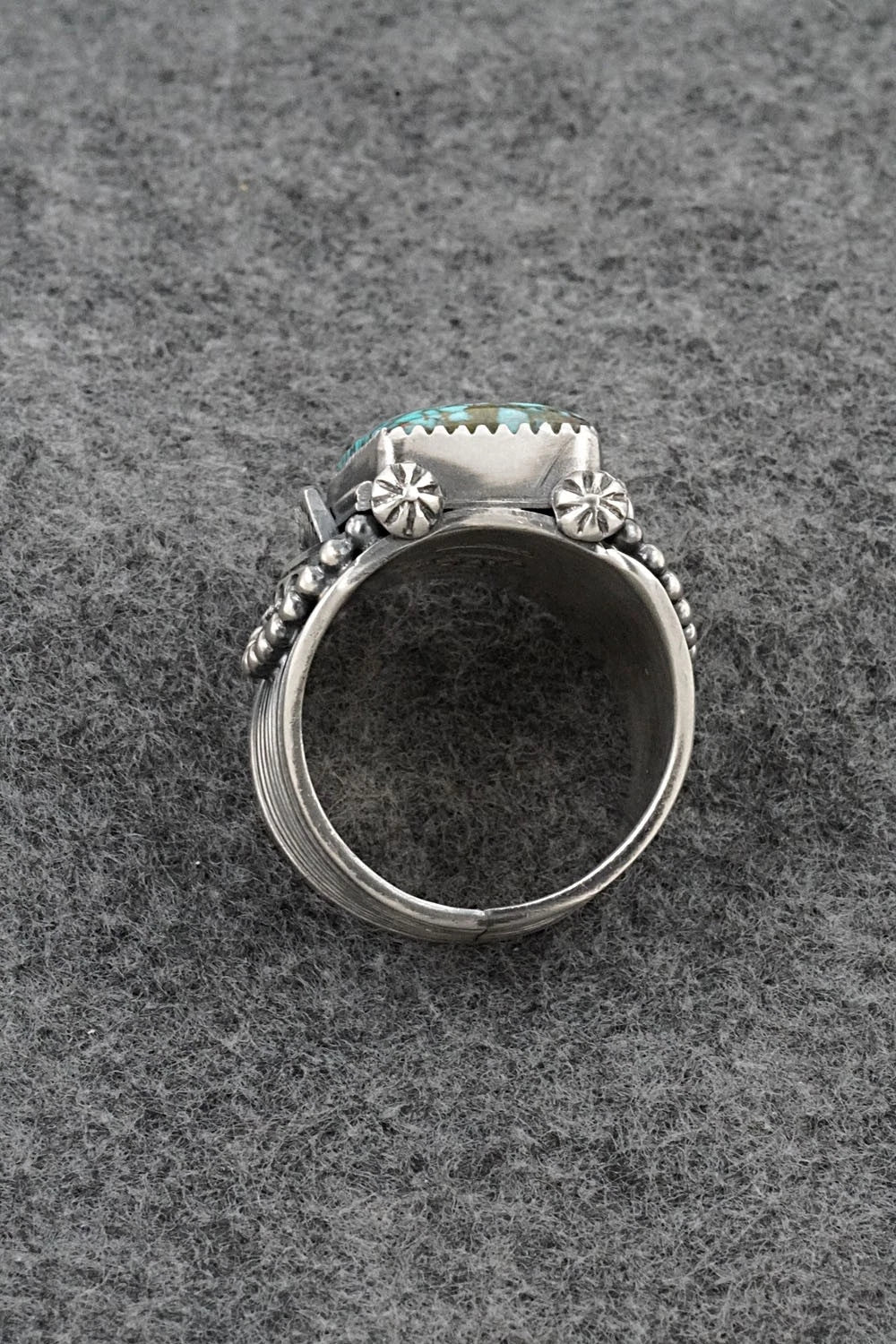 Turquoise & Sterling Silver Ring - Delbert Gordon - Size 12