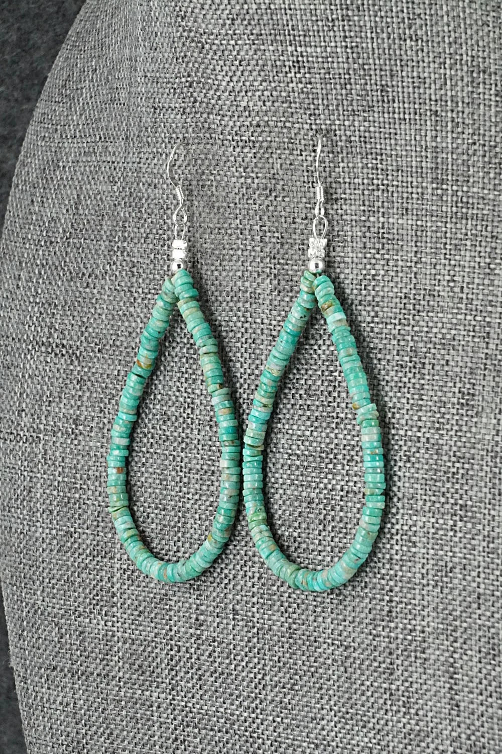 Turquoise & Sterling Silver Earrings - Doreen Jake