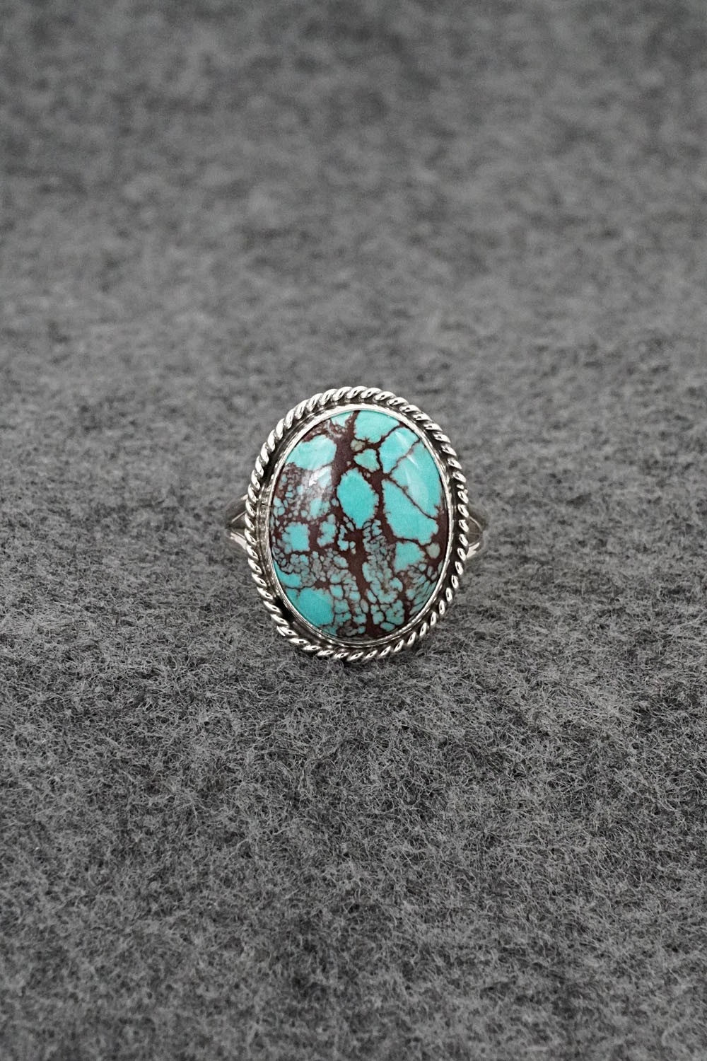 Turquoise & Sterling Silver Ring - Eugene Gruber - Size 9