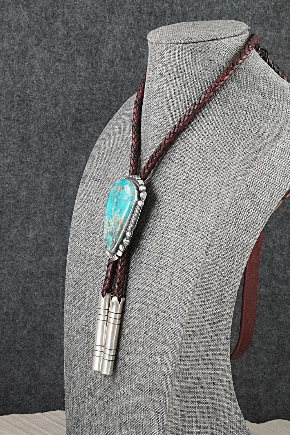 Turquoise & Sterling Silver Bolo Tie - Bob Becenti