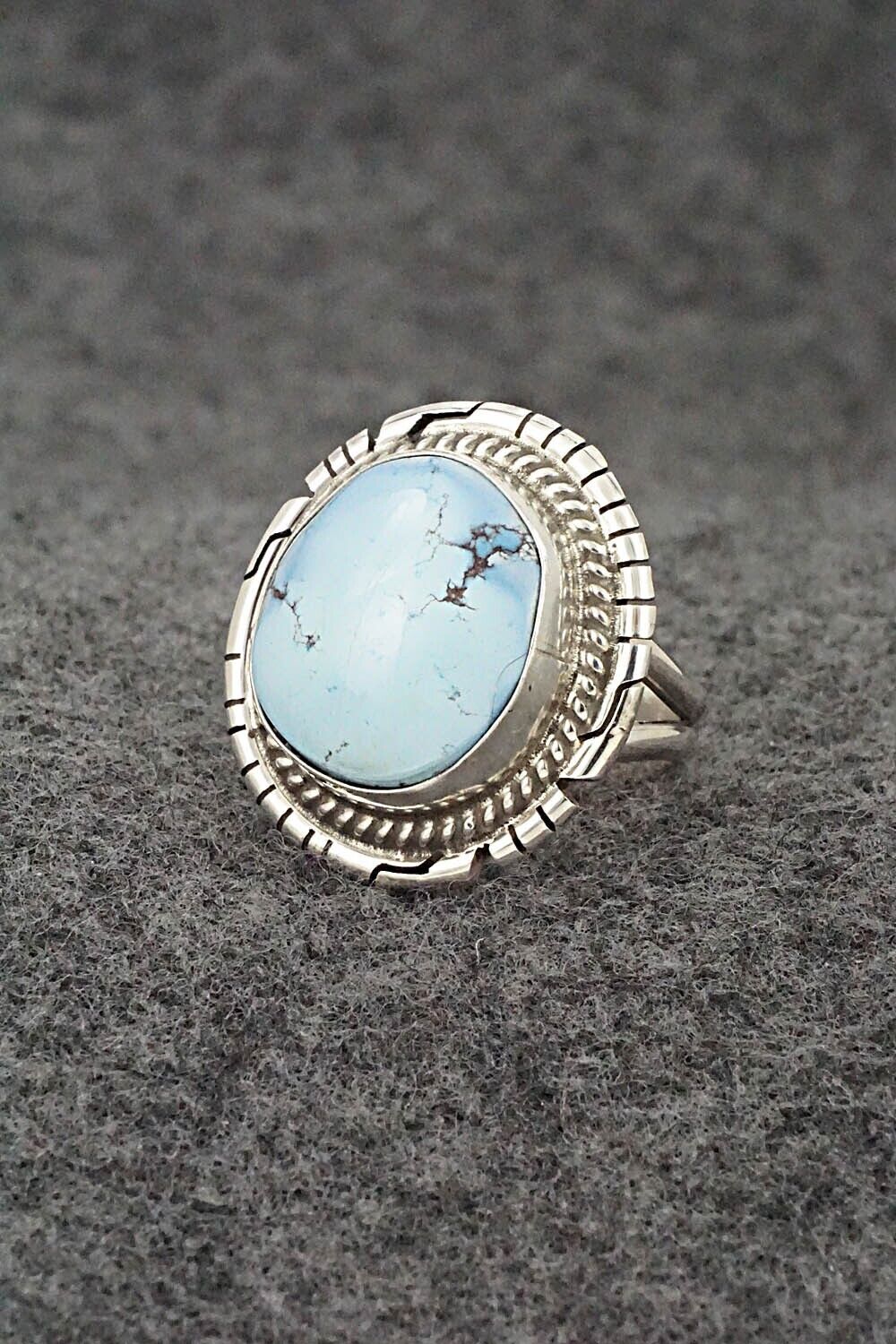Turquoise & Sterling Silver Ring - Peggy Skeets - Size 6.5