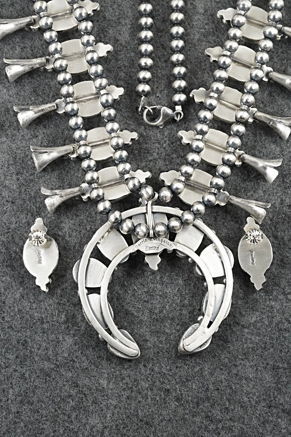 Turquoise & Sterling Silver Squash Blossom Set - Darrin Livingston