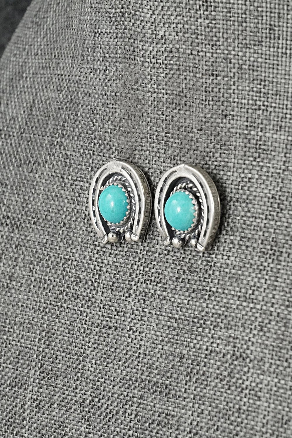 Turquoise & Sterling Silver Earrings - Annette Chiquito