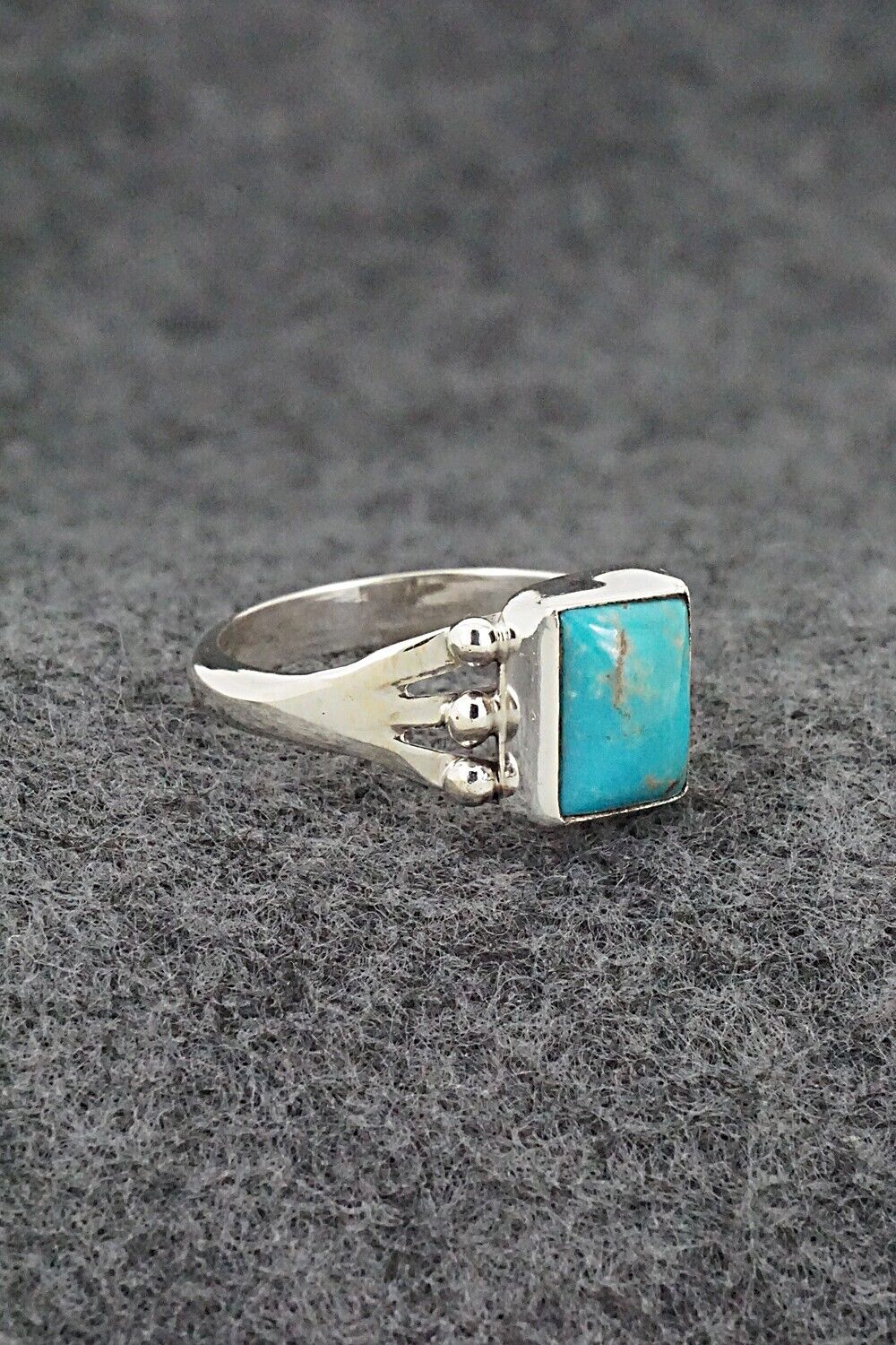 Turquoise & Sterling Silver Ring - Jerryson Henio - Size 9.25