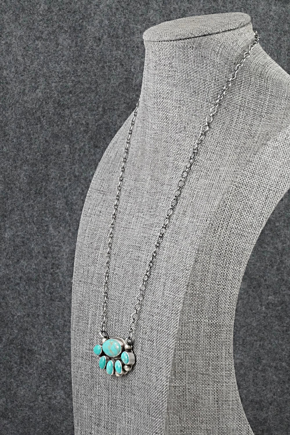 Turquoise & Sterling Silver Necklace - Kathleen Livingston