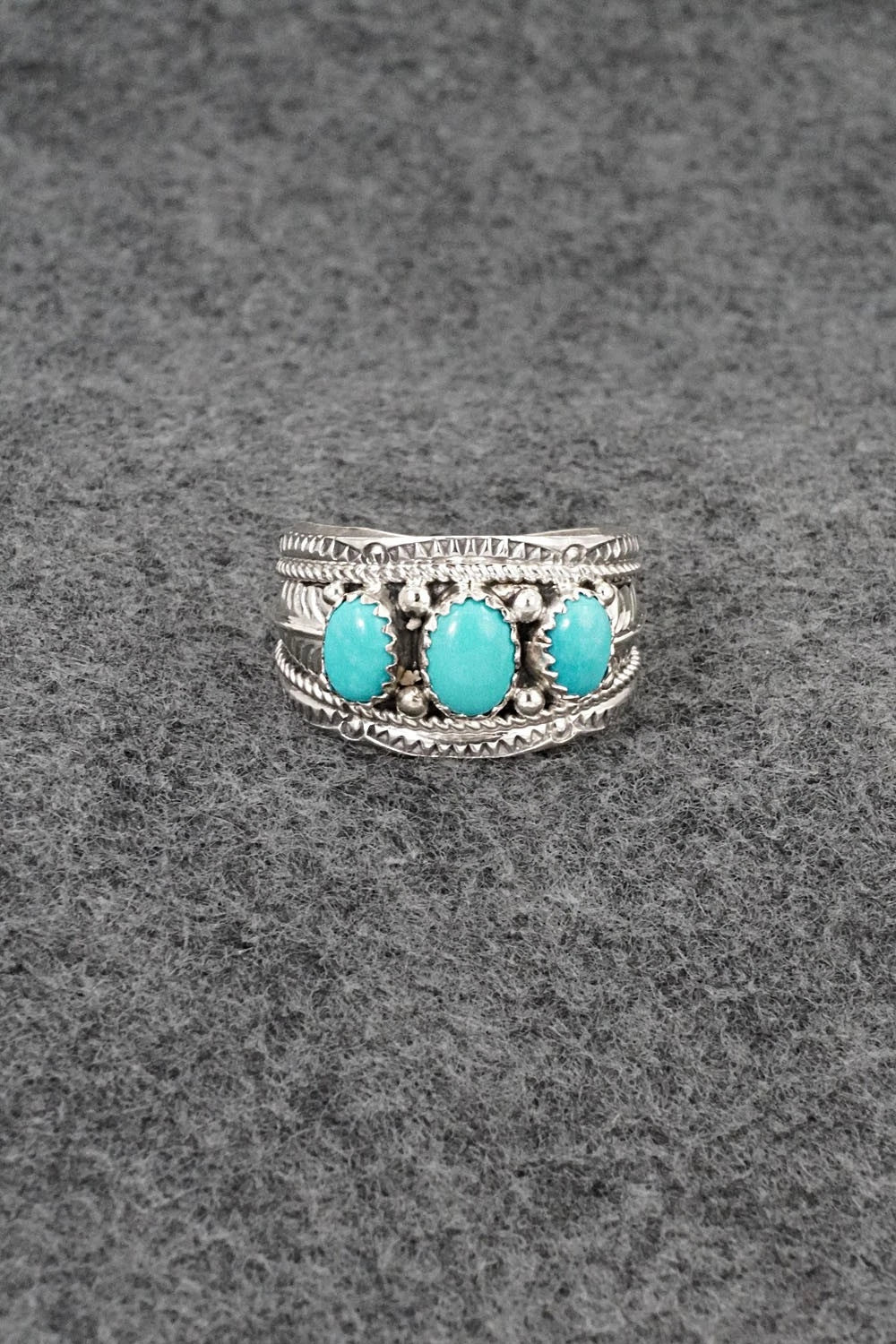 Turquoise & Sterling Silver Ring - Betty Begaye - Size 11