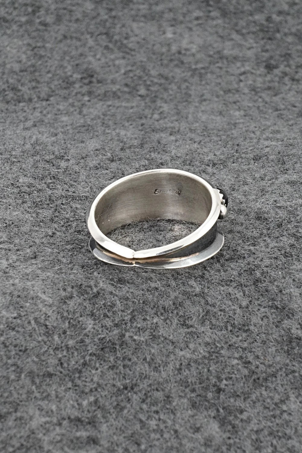 Onyx & Sterling Silver Ring - Paul Largo - Size 12.5