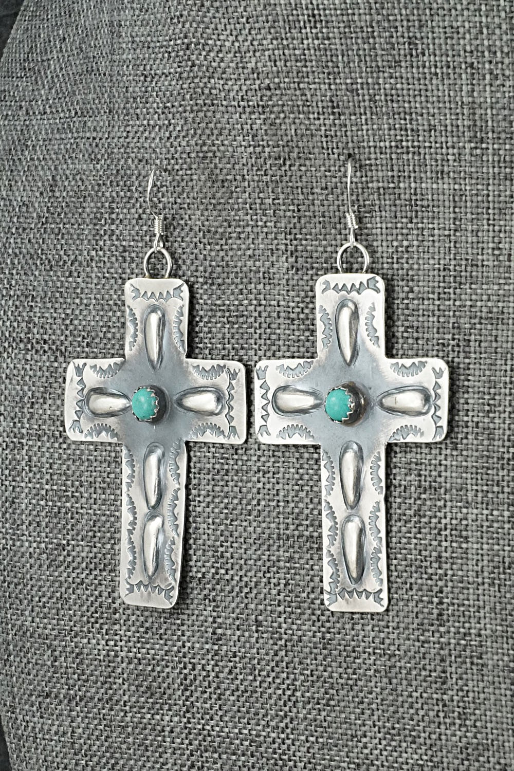 Turquoise & Sterling Silver Earrings - Tim Yazzie