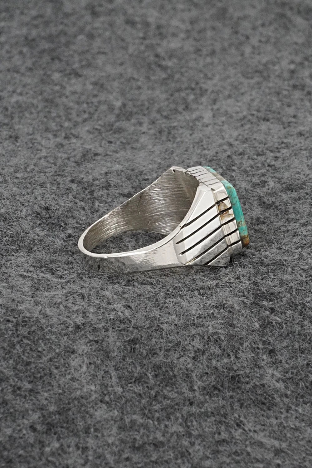 Turquoise & Sterling Silver Ring - Trevor Jack - Size 11.5