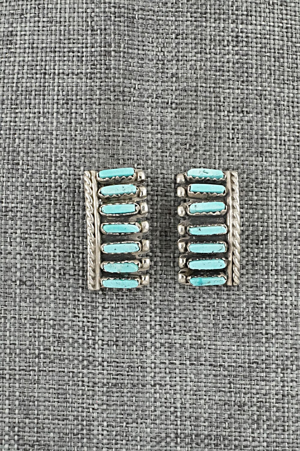 Turquoise & Sterling Silver Earrings - Charlie John