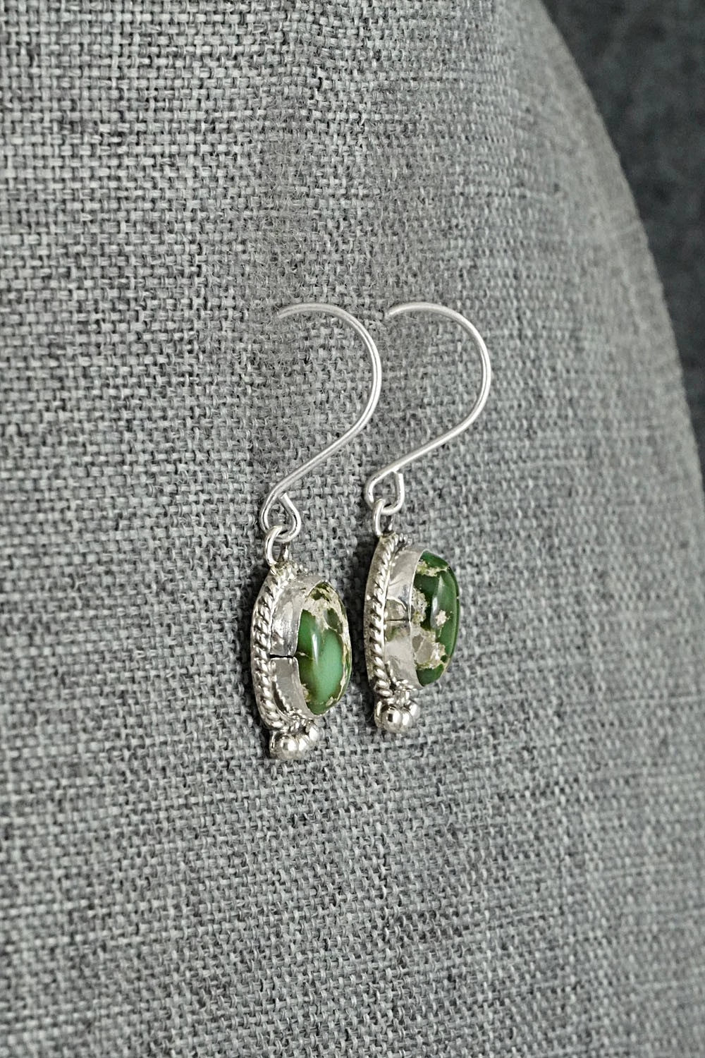 Turquoise & Sterling Silver Earrings - Eugene Gruber