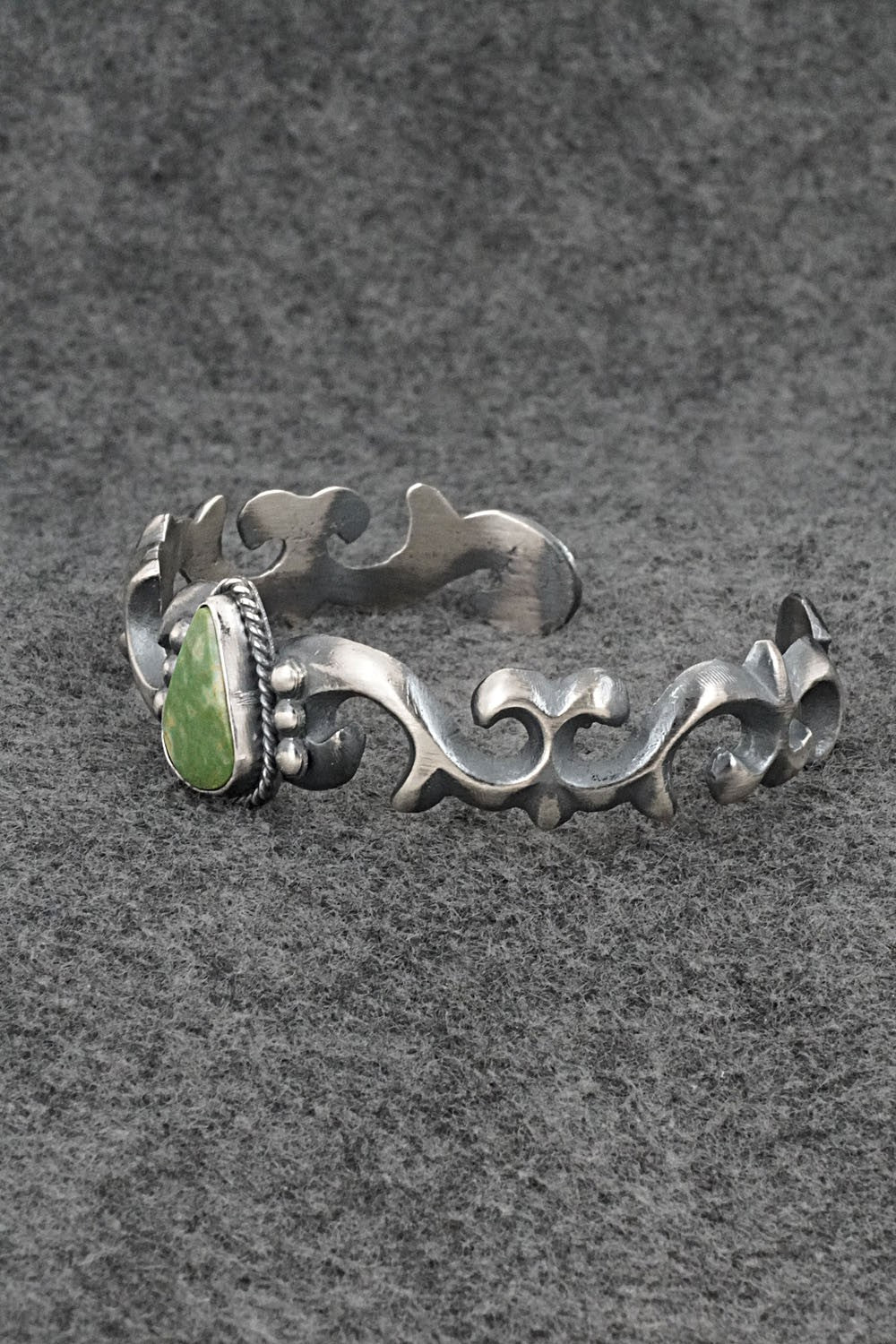 Turquoise & Sterling Silver Bracelet - Harrison Bitsue