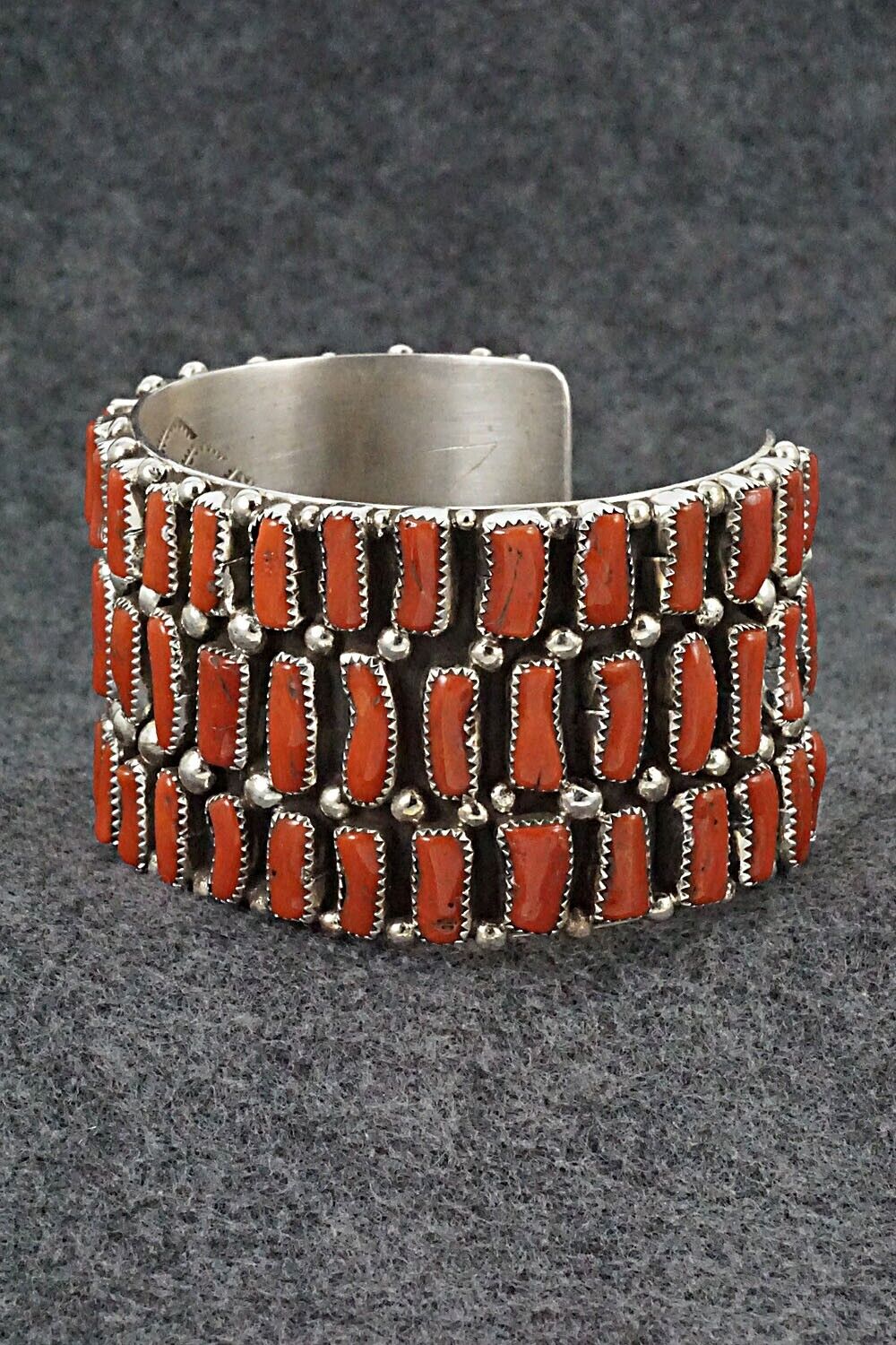 Coral & Sterling Silver Bracelet - Darlene Begay