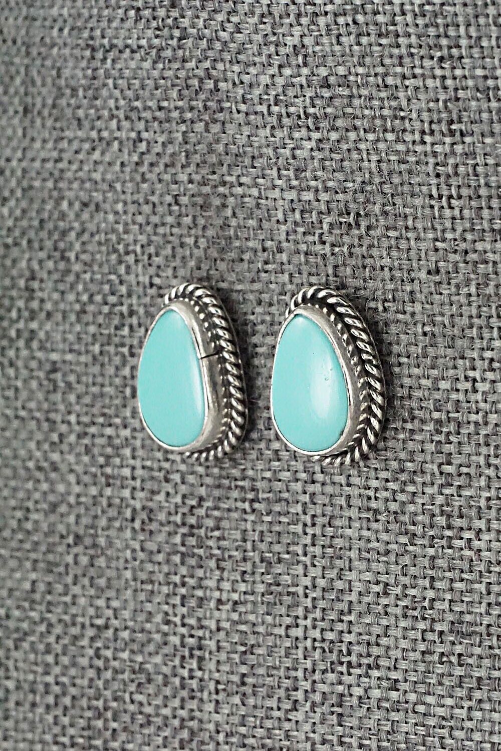 Turquoise & Sterling Silver Earrings - Marco Begaye