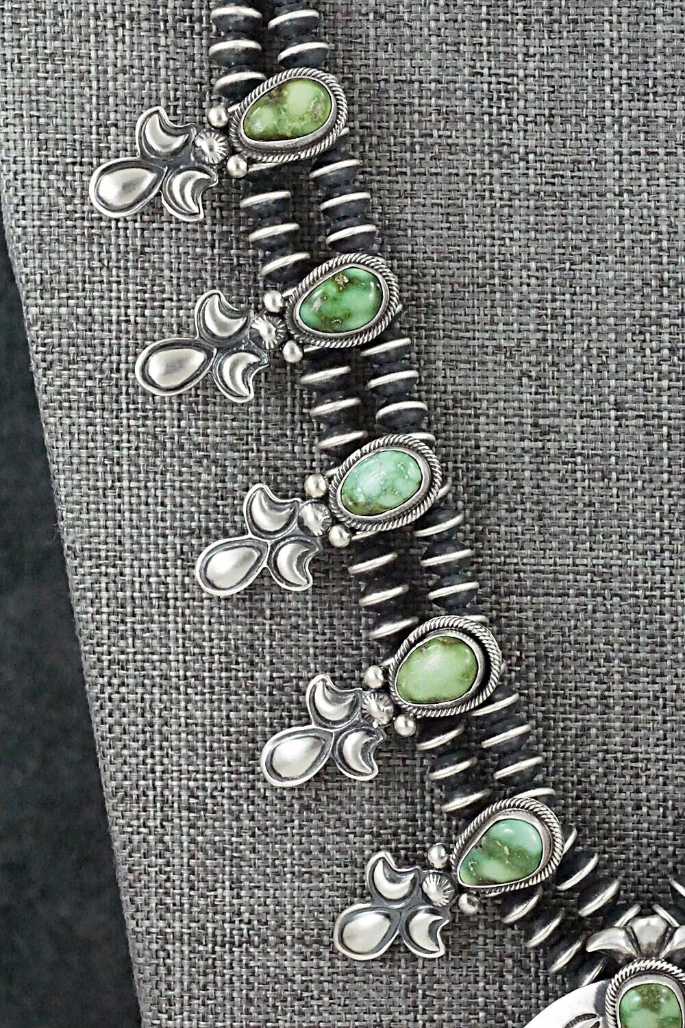 Turquoise & Sterling Silver Squash Blossom Set - Paige Gordon