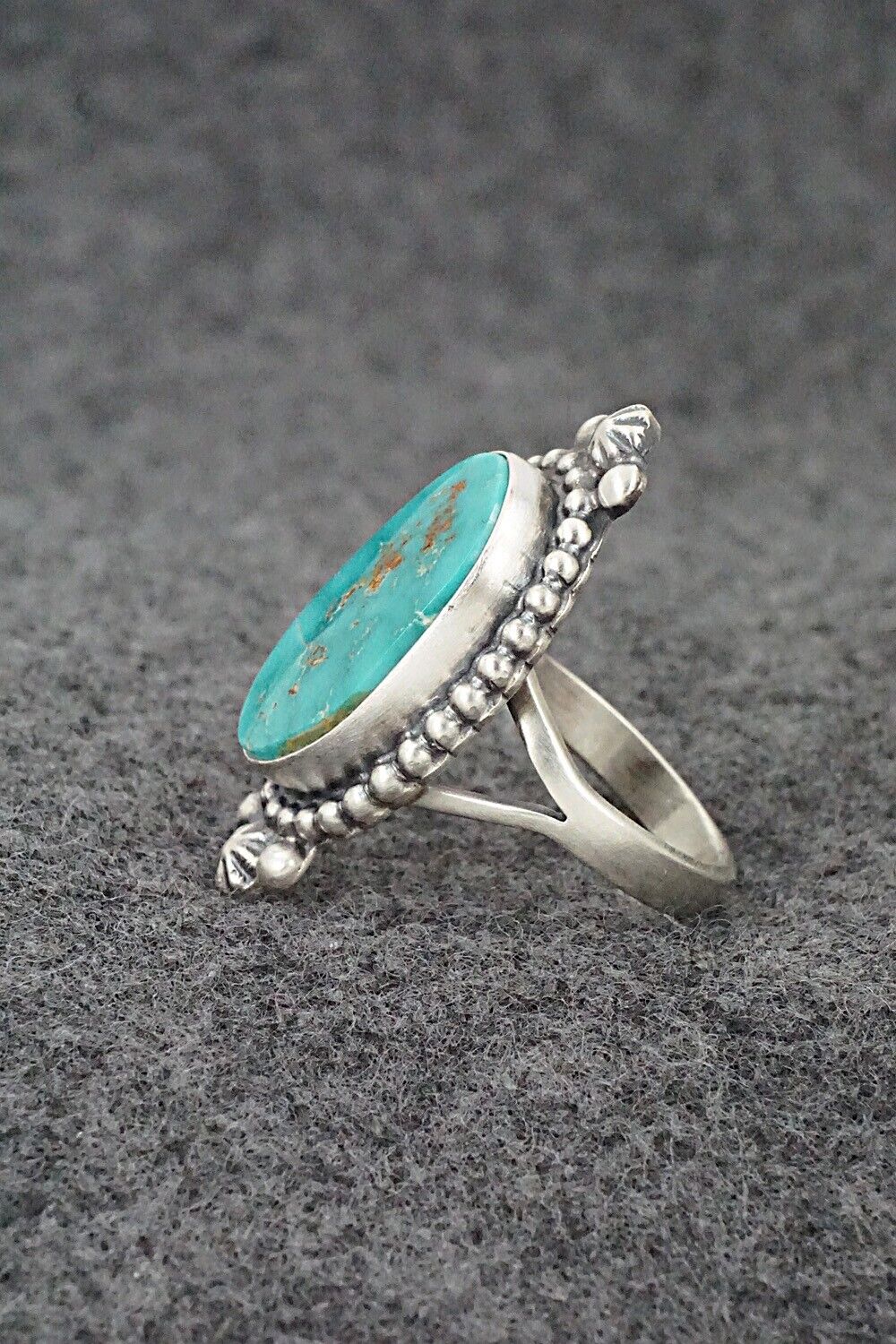 Turquoise & Sterling Silver Ring - Randy Boyd - Size 7.5