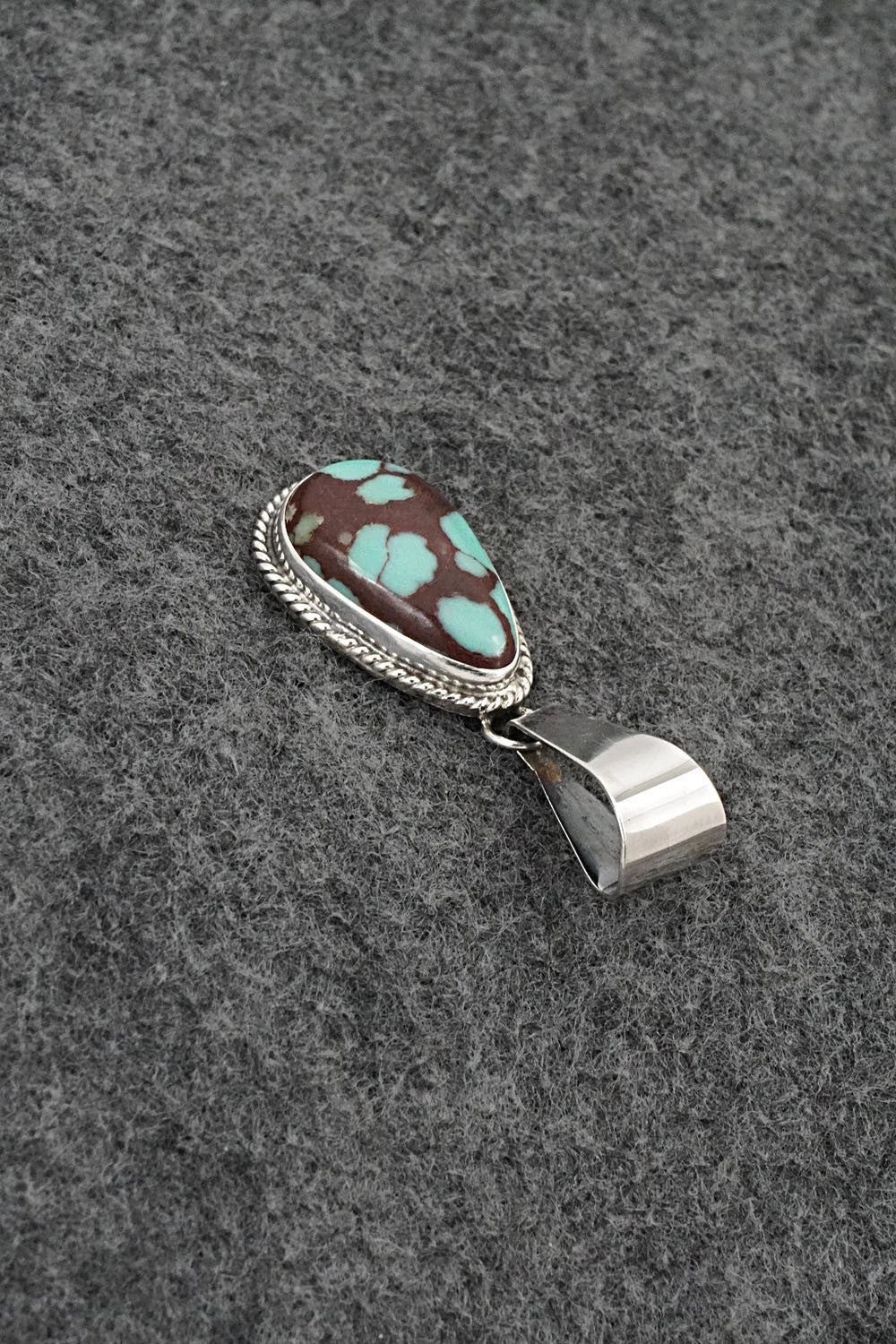 Turquoise & Sterling Silver Pendant - Eugene Gruber