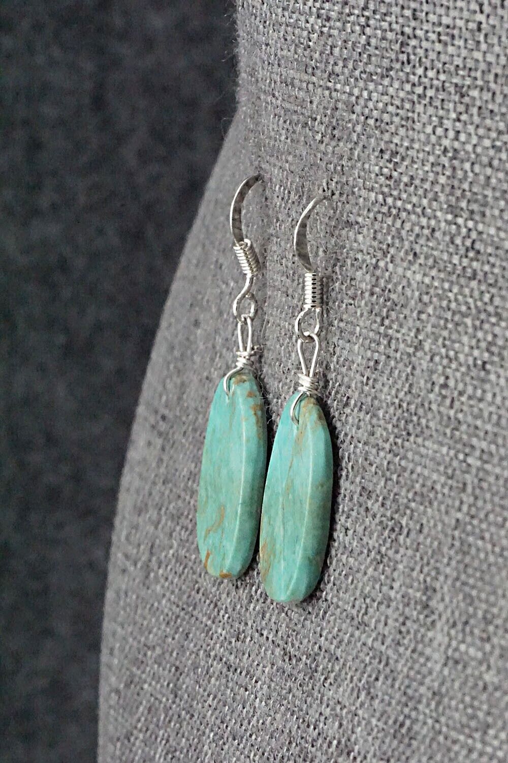 Turquoise & Sterling Silver Earrings - Joe Garcia