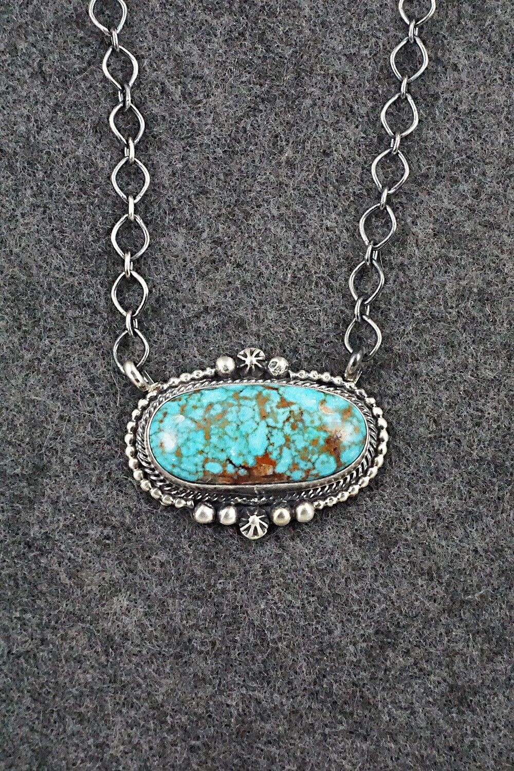 Turquoise & Sterling Silver Necklace - Randy Billy