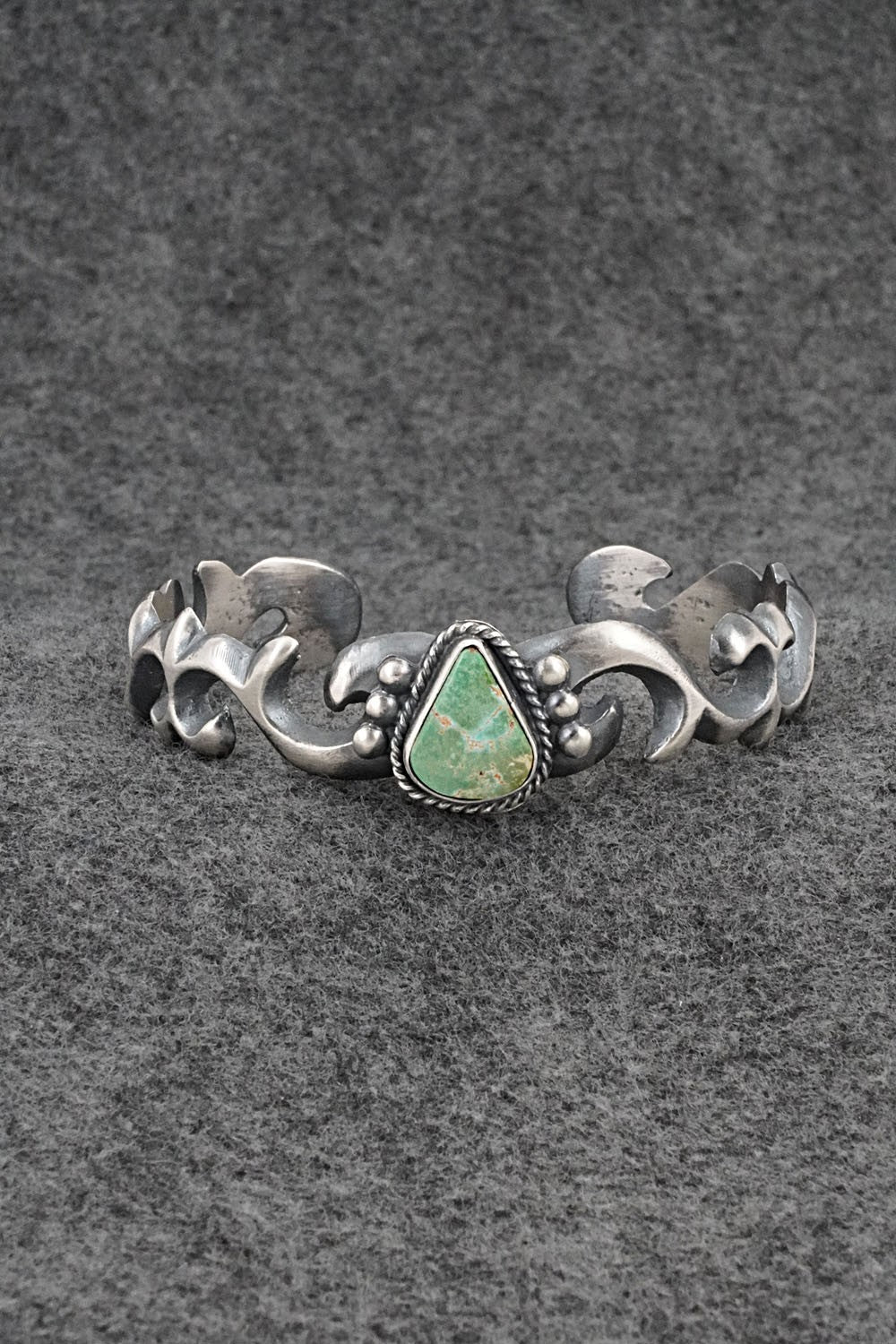 Turquoise & Sterling Silver Bracelet - Harrison Bitsue