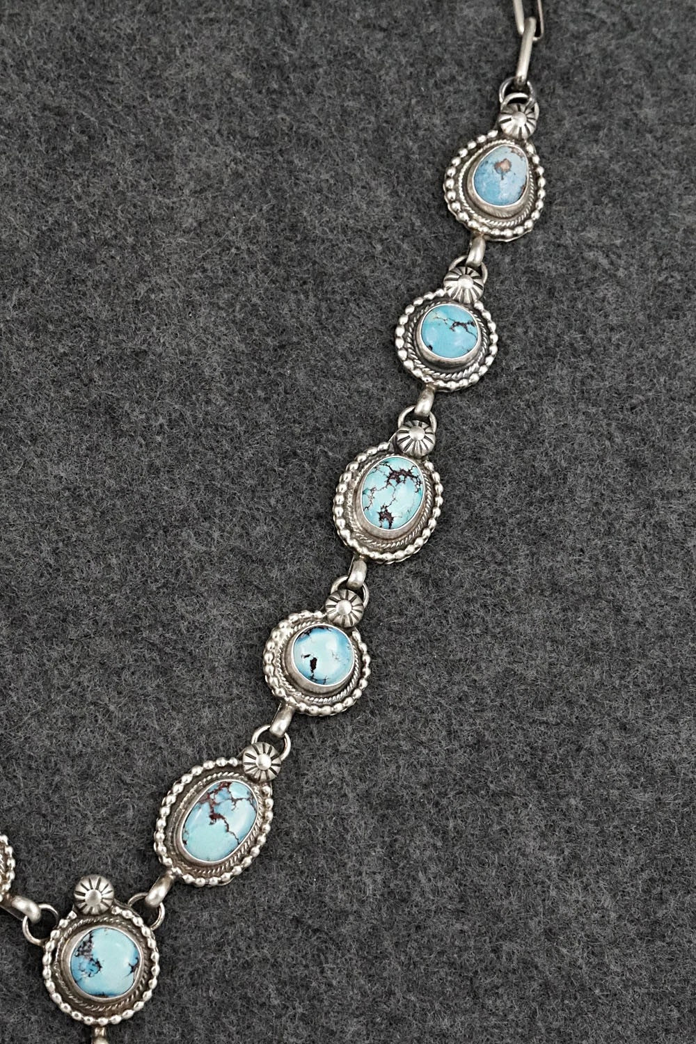 Turquoise & Sterling Silver Necklace and Earrings Set - Kathleen Livingston