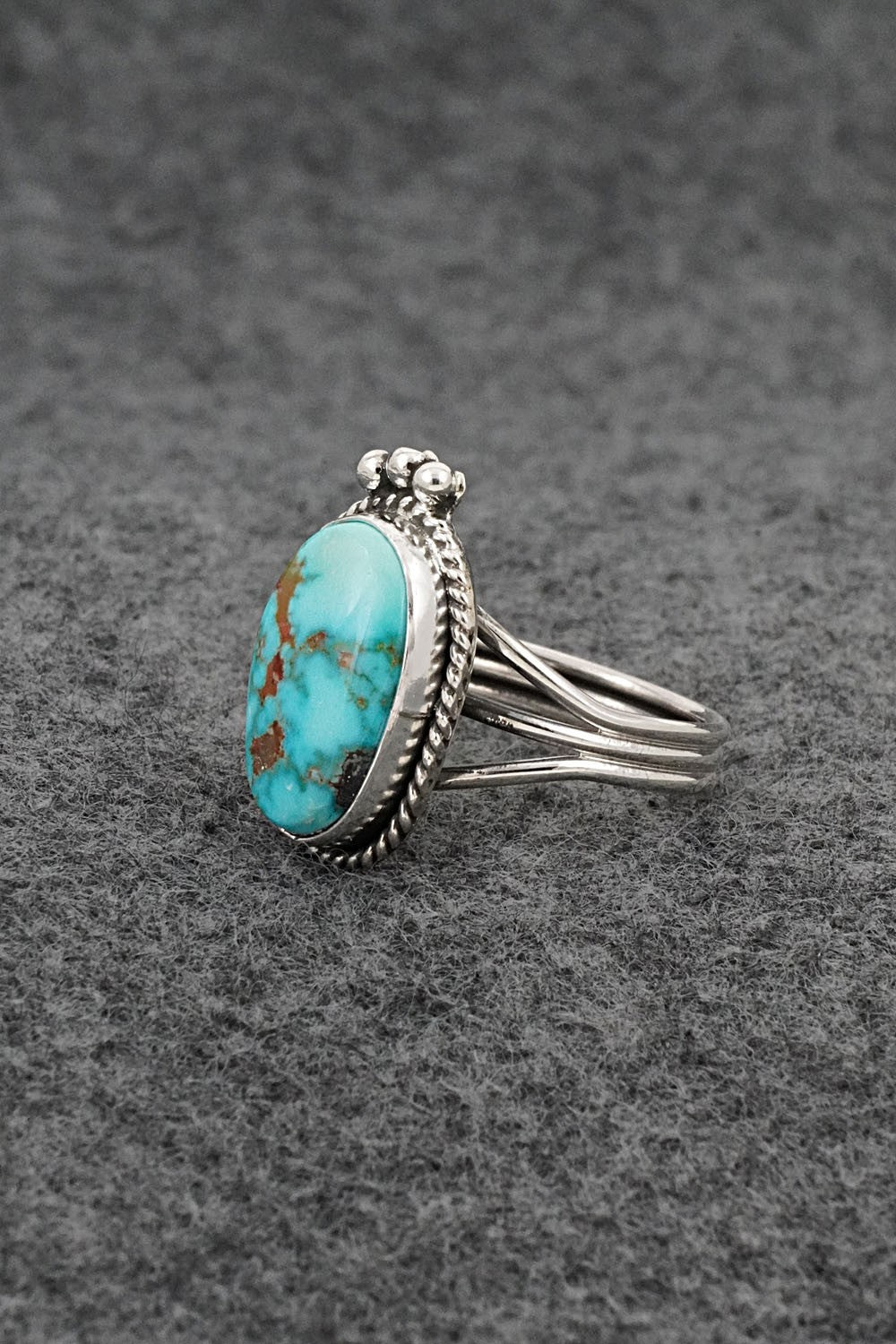 Turquoise & Sterling Silver Ring - Rena Begay - Size 8.5