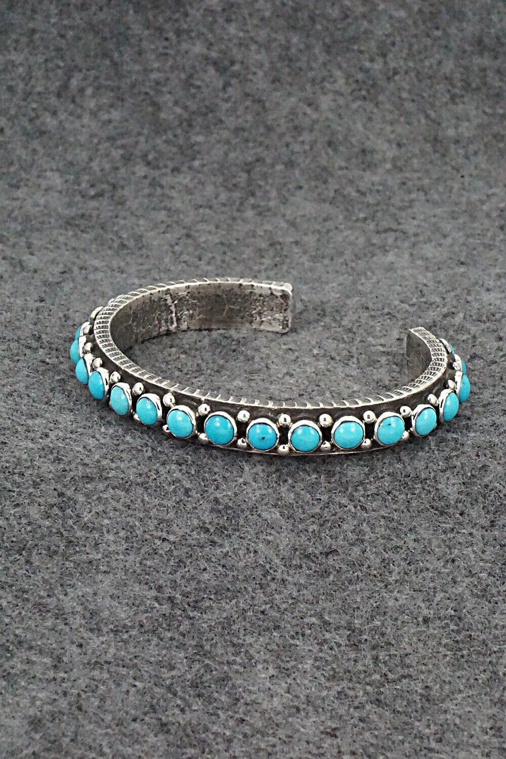 Turquoise & Sterling Silver Bracelet - Ernest Rangel
